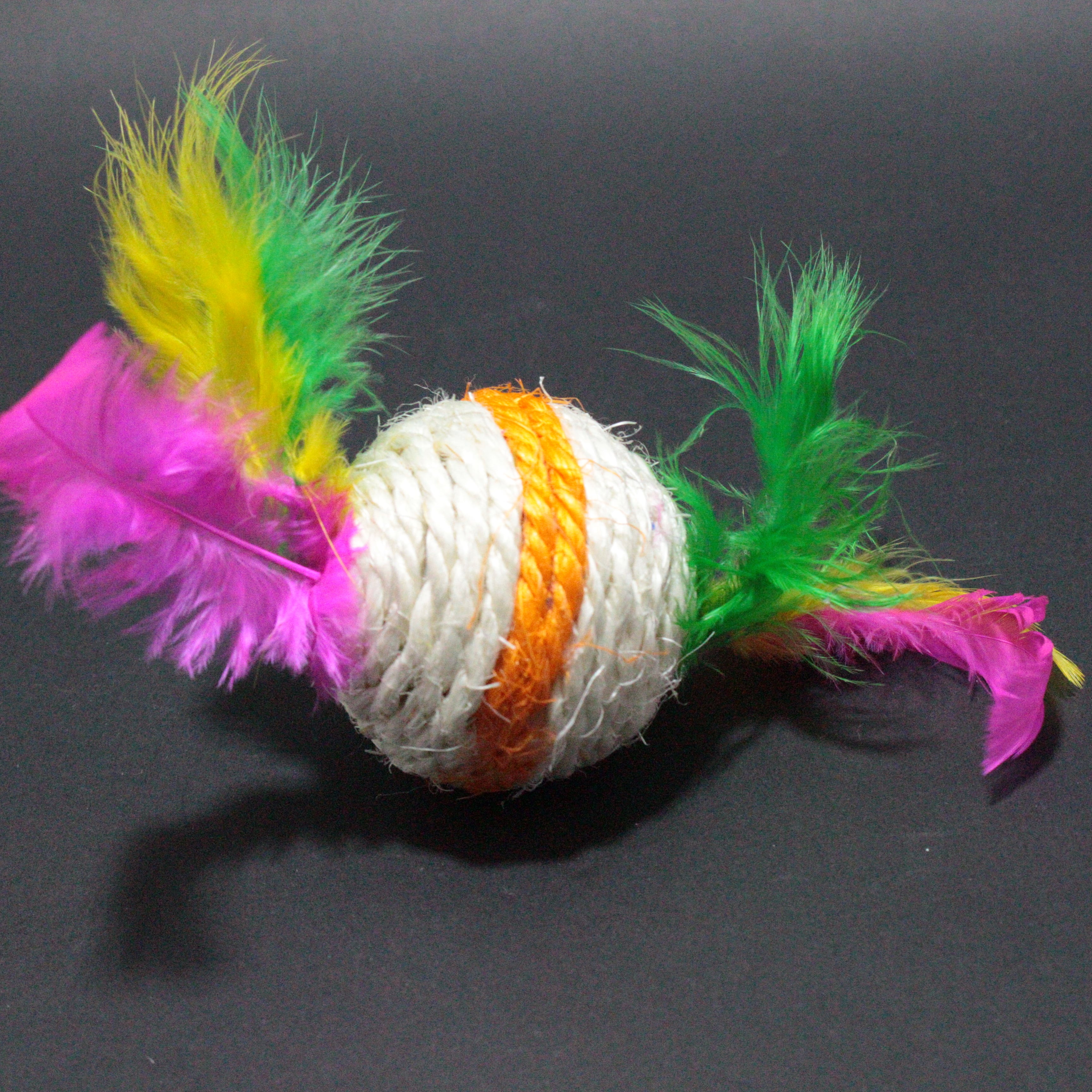 Miniatura 3 de Juguete Bola para mascota con plumas