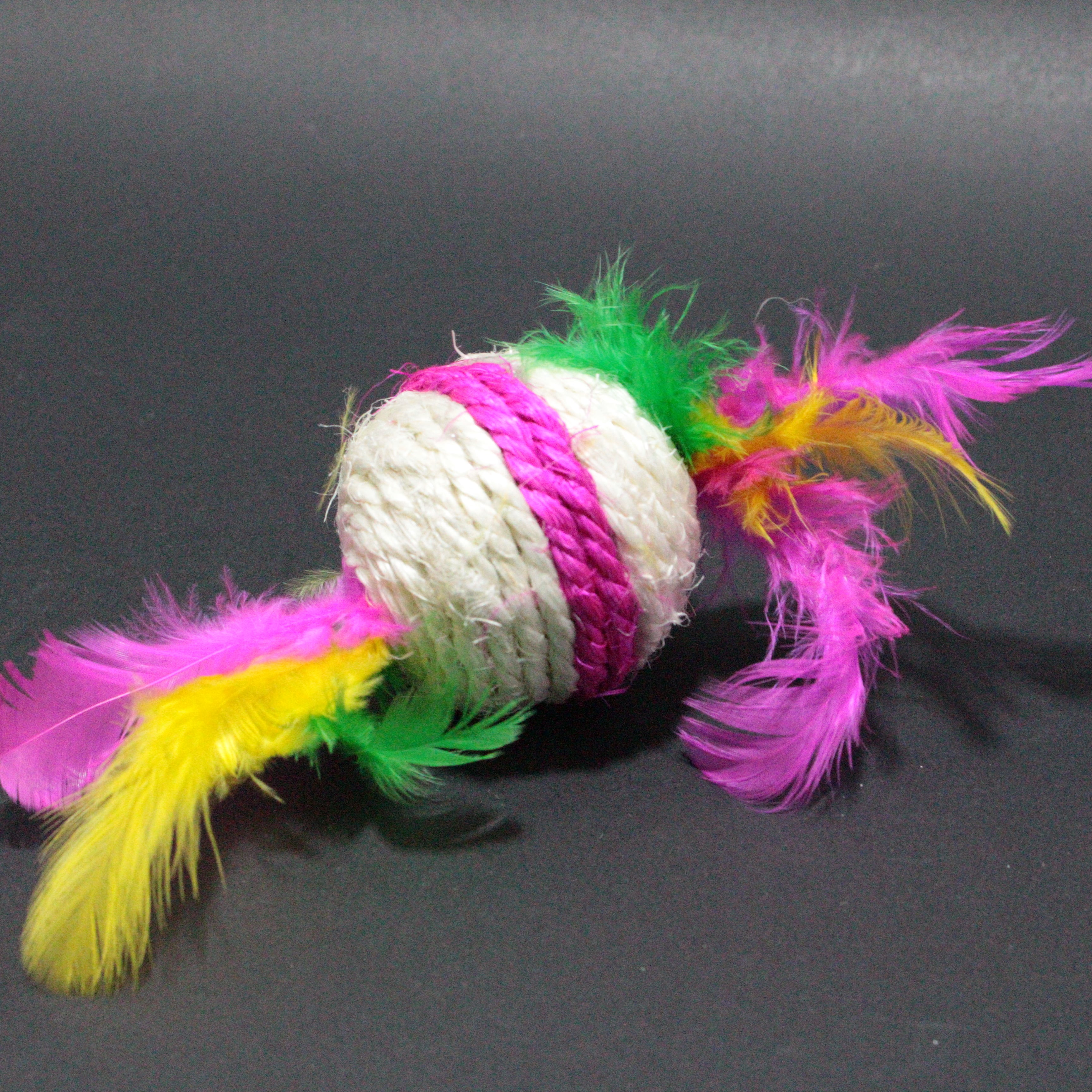 Miniatura 2 de Juguete Bola para mascota con plumas