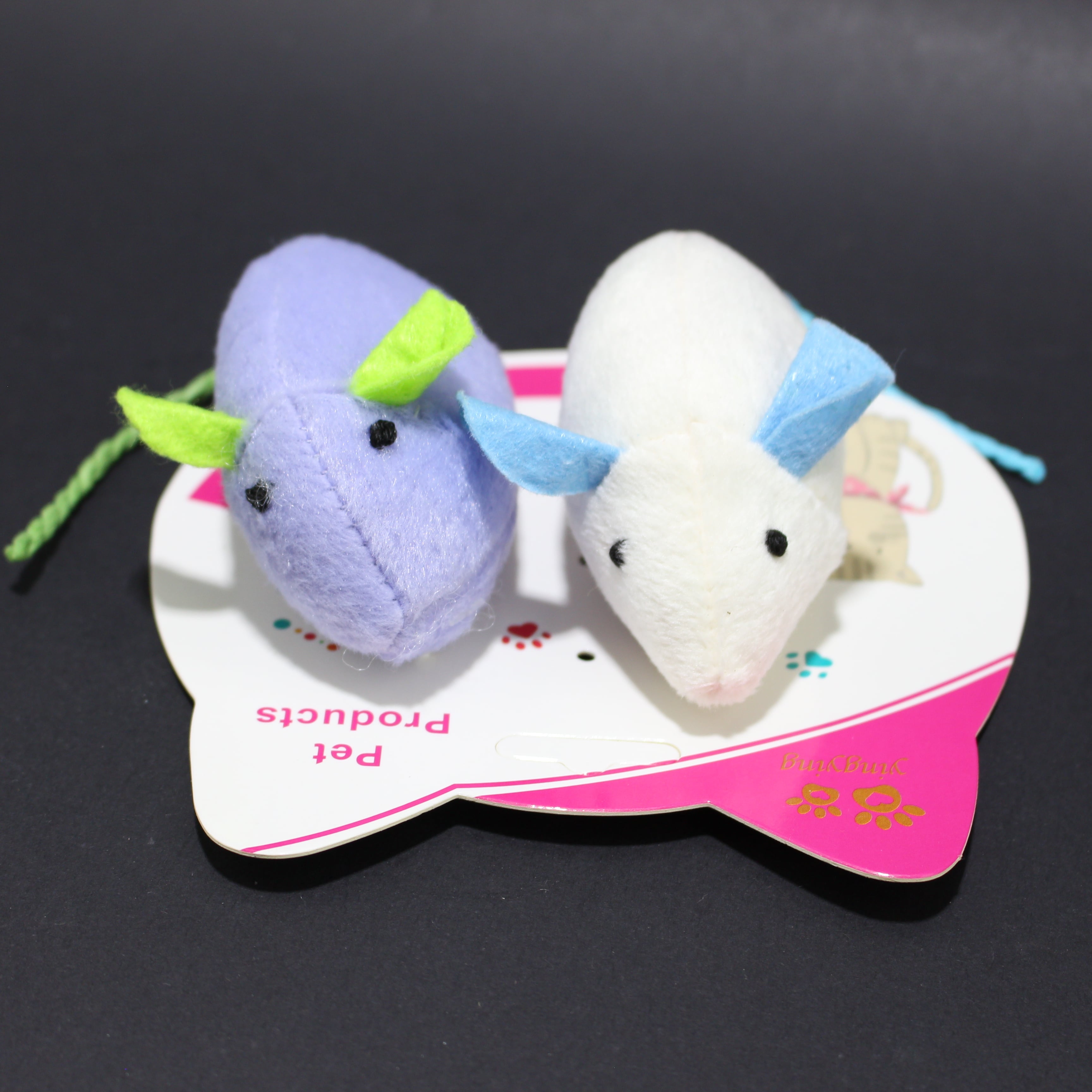 Juguete para gato en forma de raton x2