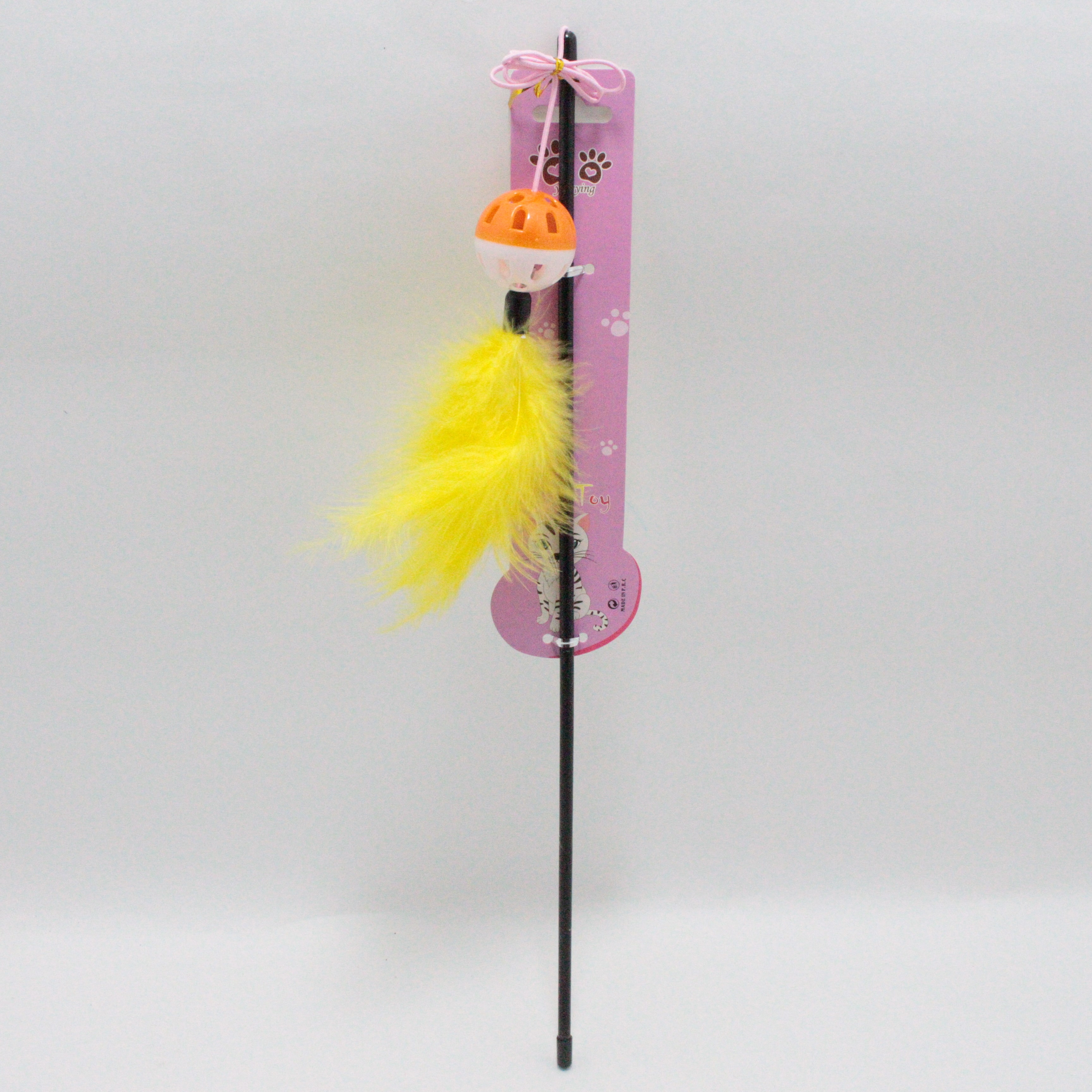 Miniatura 3 de Juguete vara para gato con bola y pluma