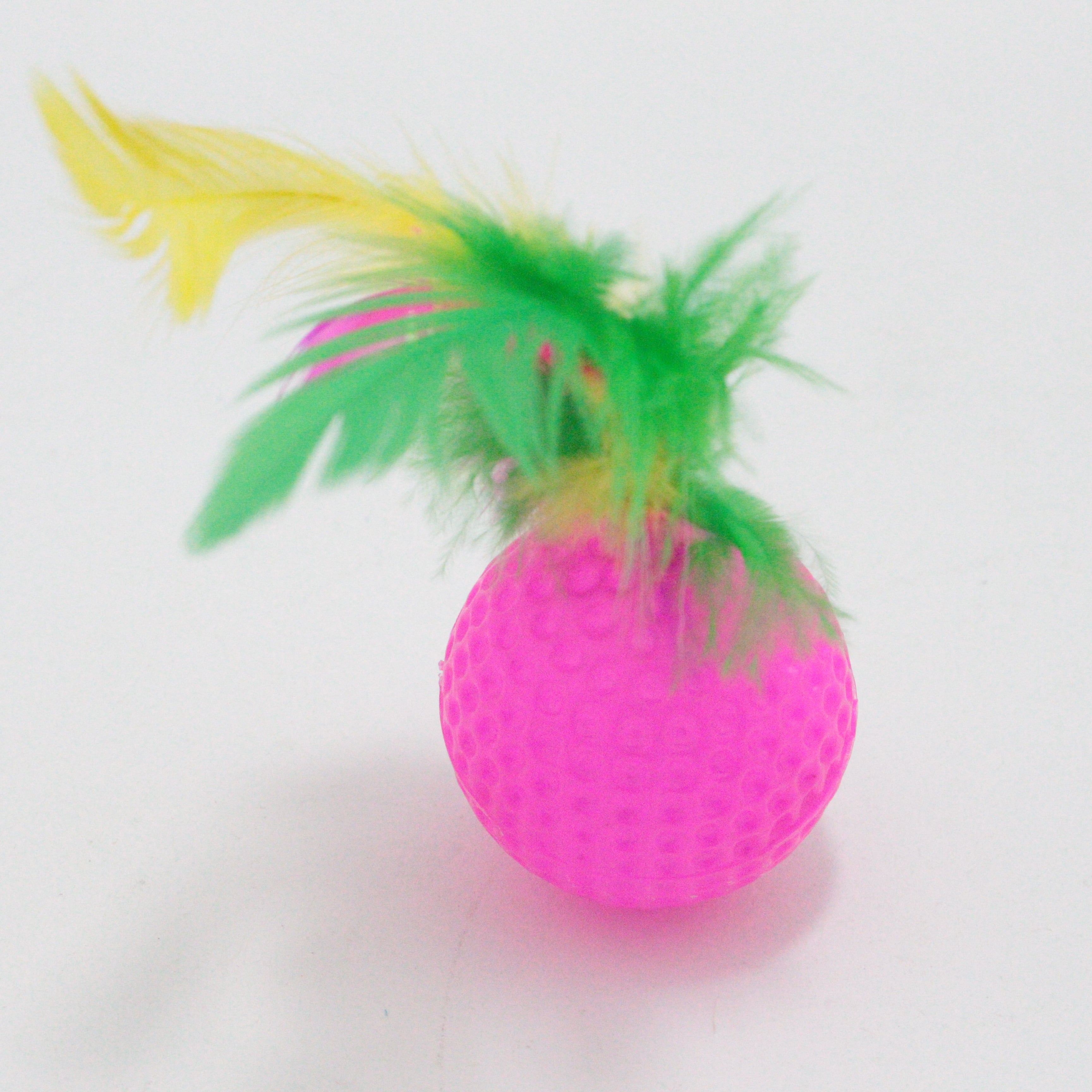 Juguete para mascota pin pon con pluma