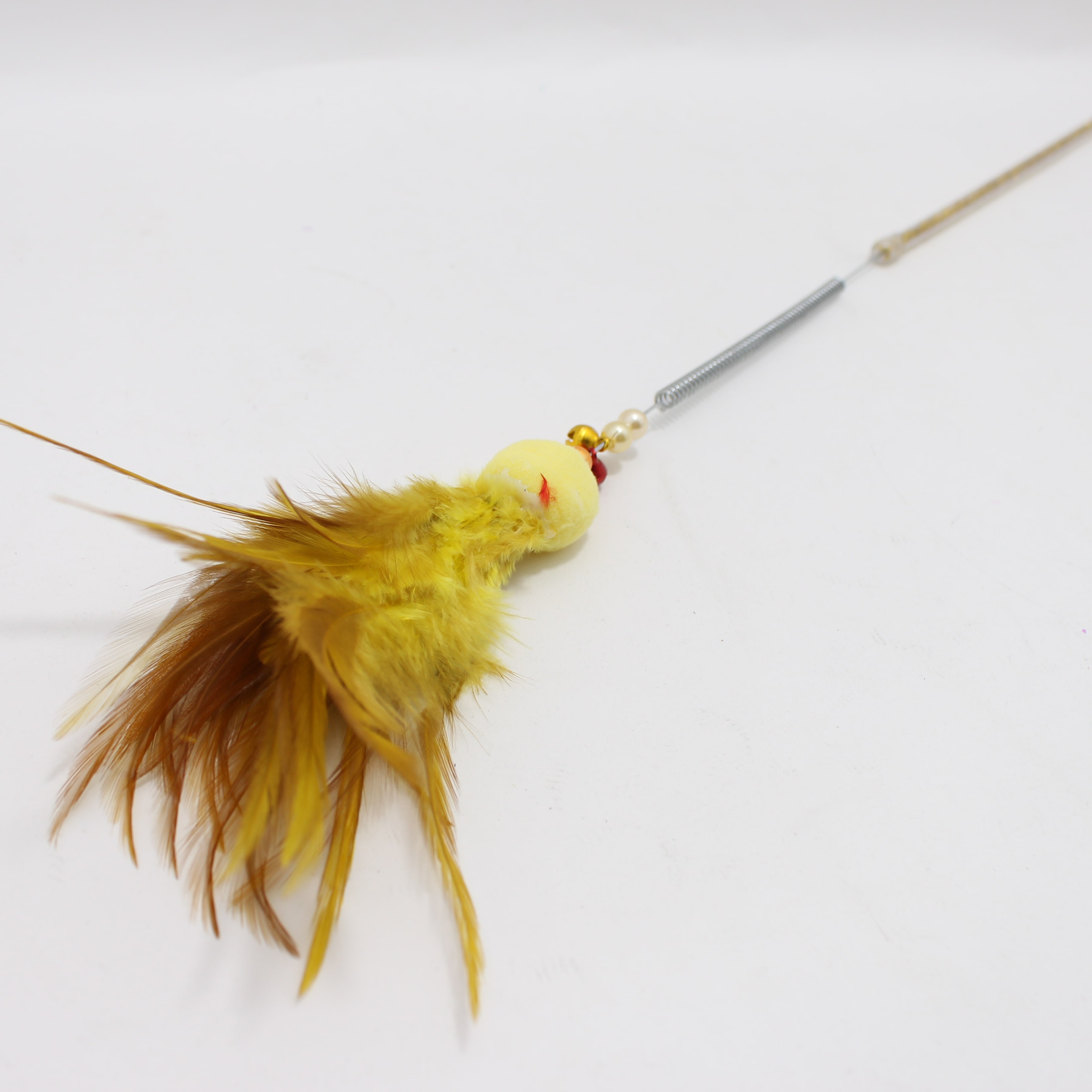 Juguete vara para gato con resorte y pl