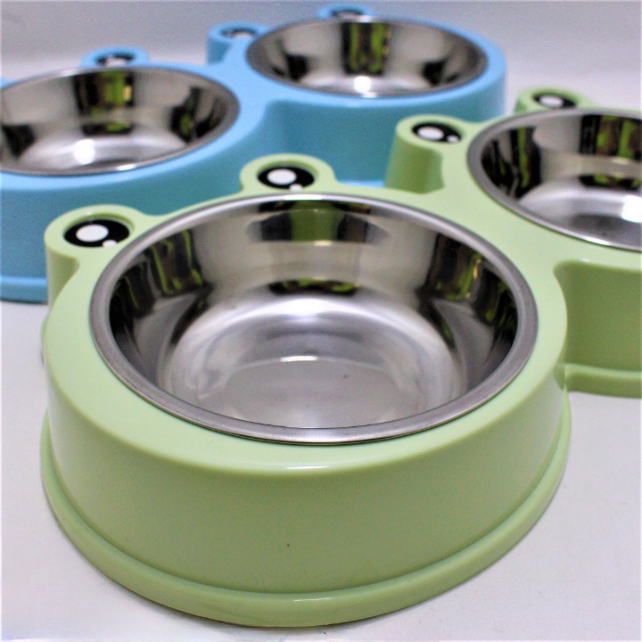 Comedero rana doble para mascota Grande