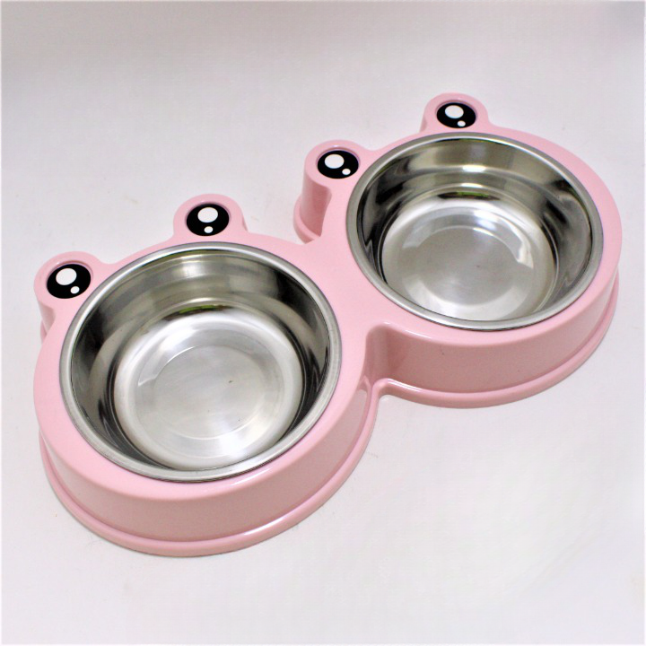 Miniatura 4 de Comedero rana doble para mascota Grande