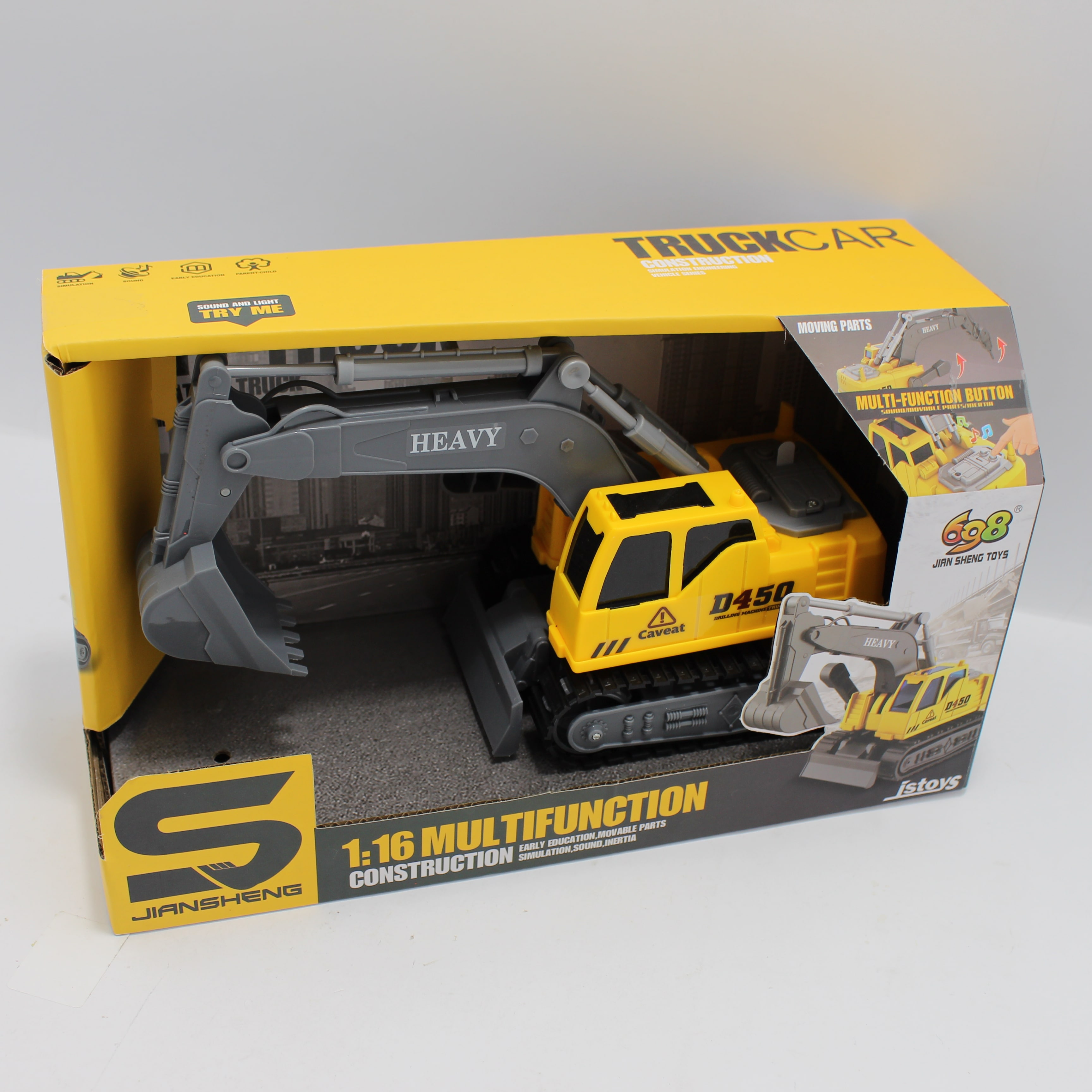 Retro excavadora con sonido