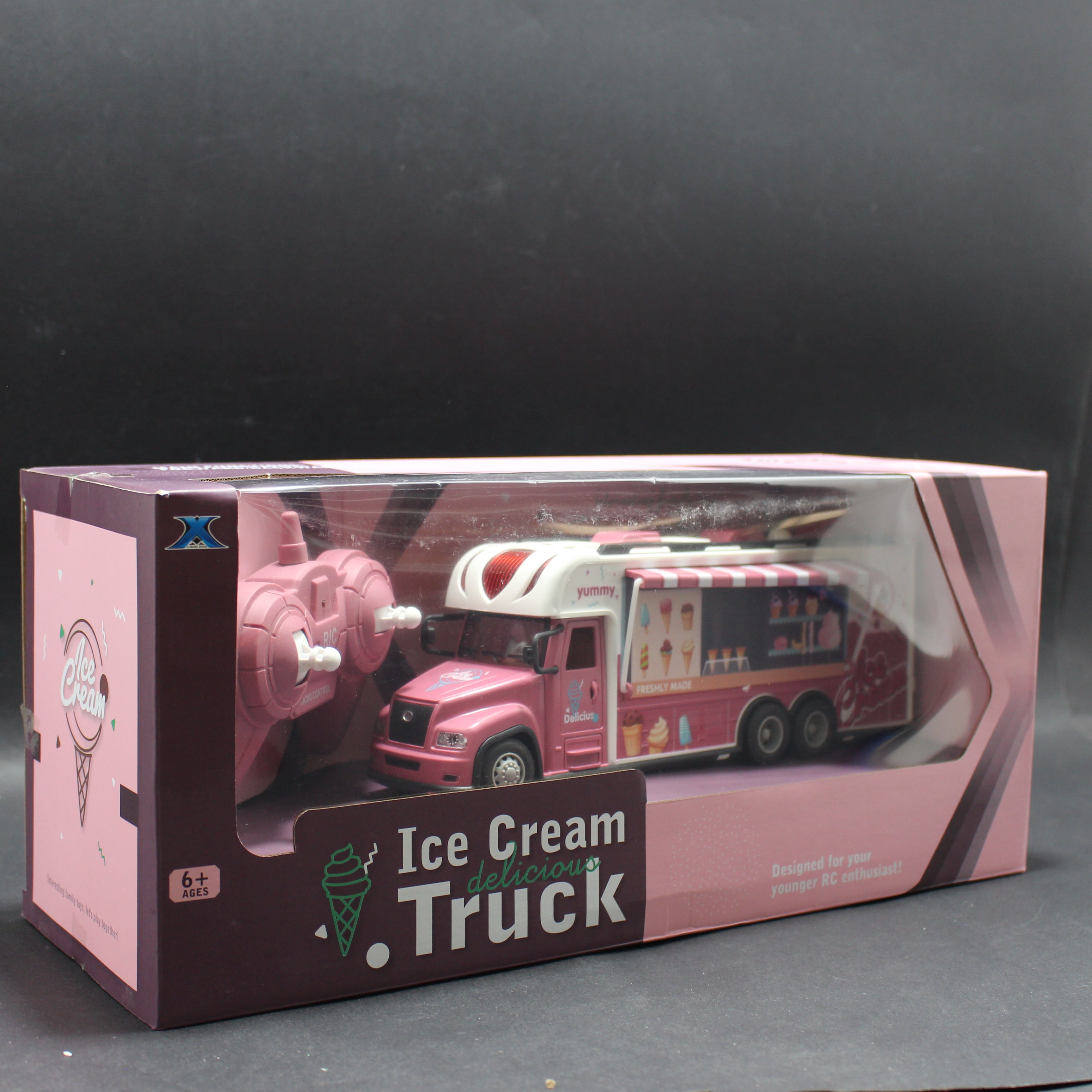 Miniatura 5 de Camion de helados rosado a control con