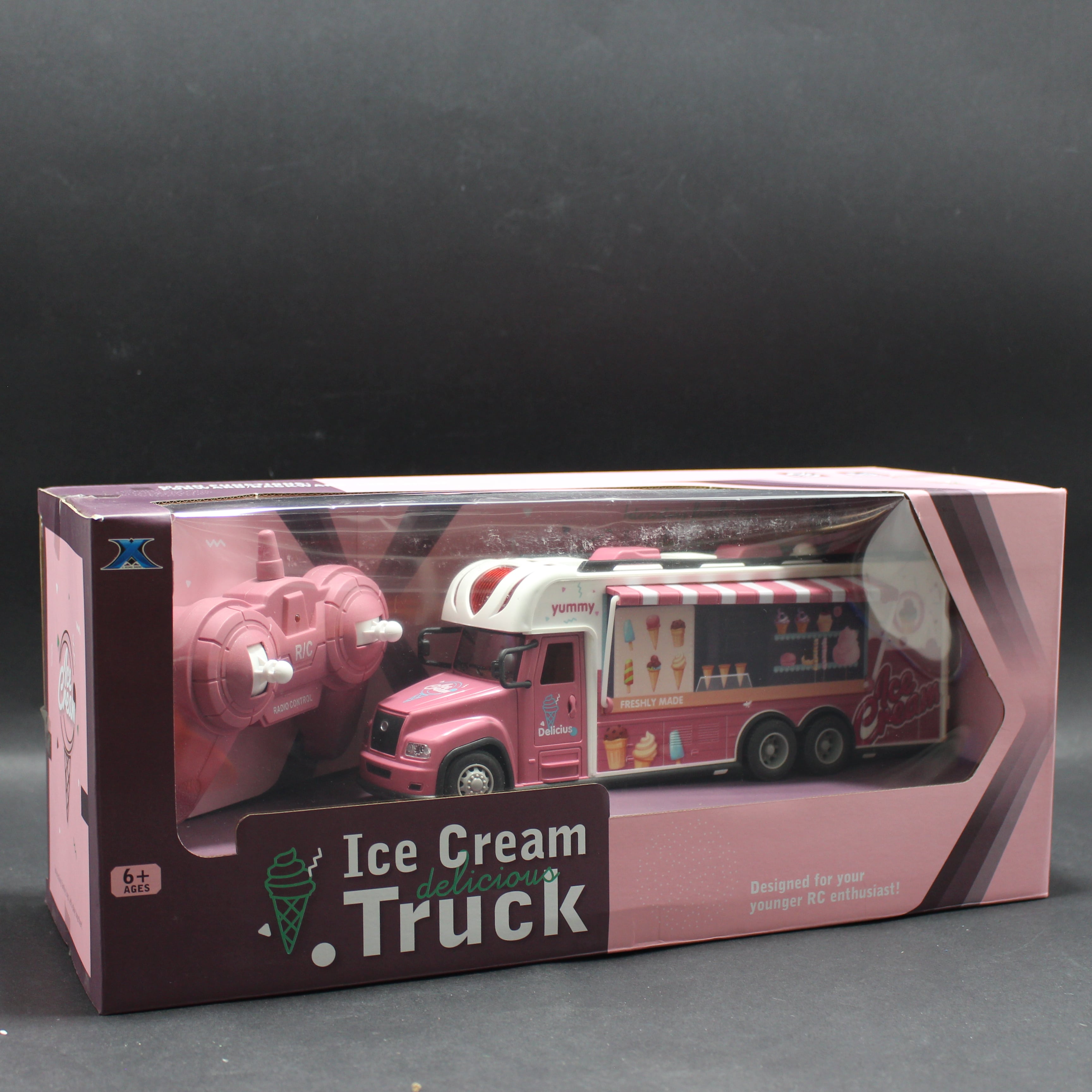 Miniatura 6 de Camion de helados rosado a control con