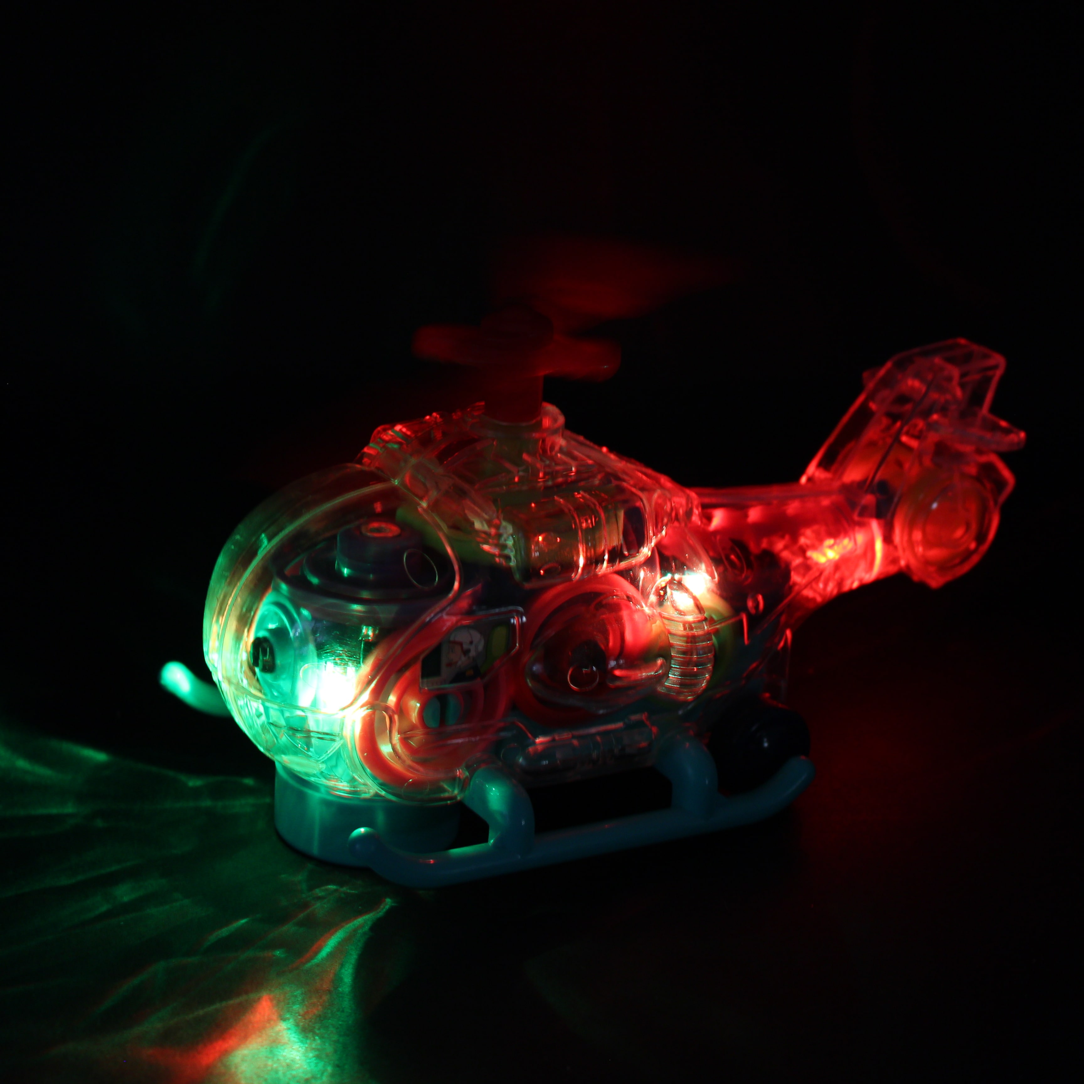 Helicoptero con luz y sonido transparen