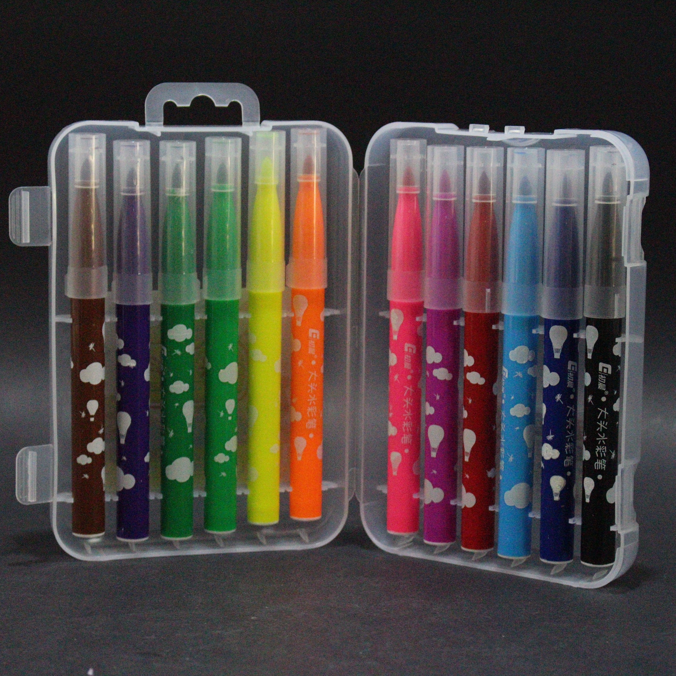 Plumones marcadores x12 punta pequeña