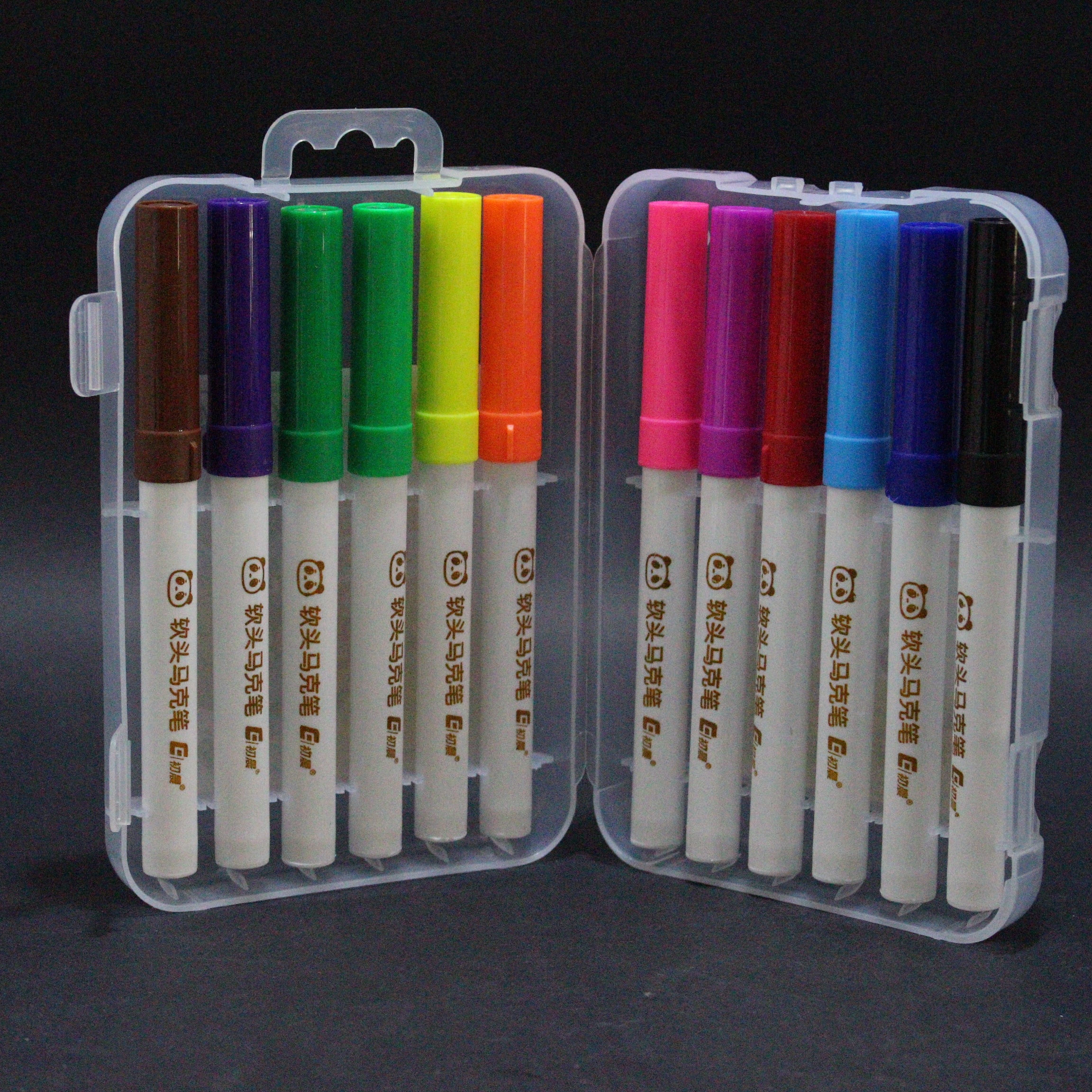 Plumones marcadores x12 punta larga