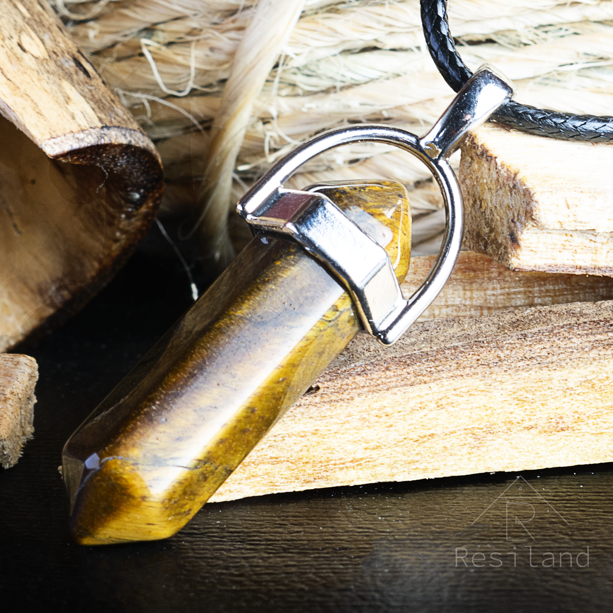 Miniatura 5 de Colgante Piedra de Ojo de Tigre