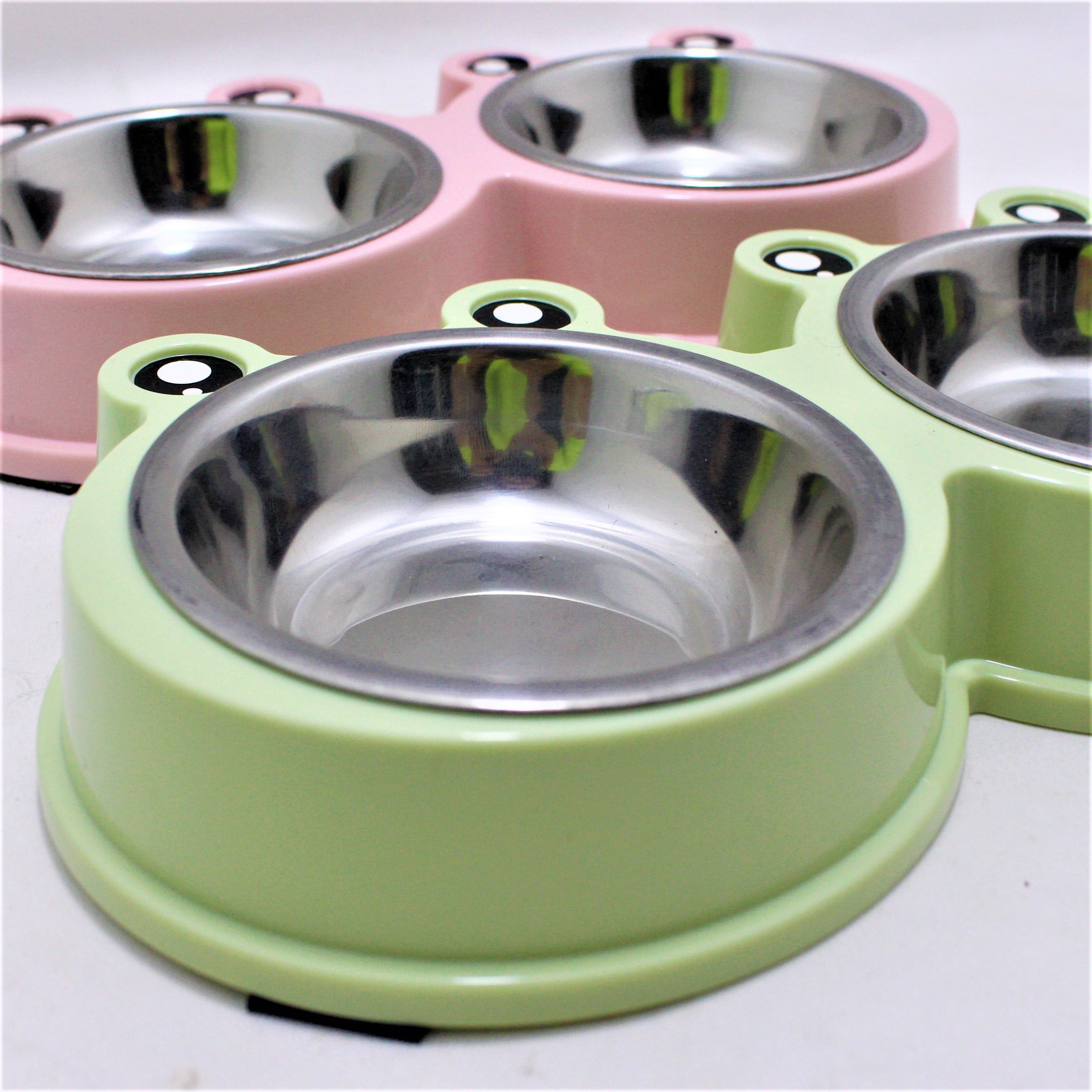 Comedero rana doble para mascota pequeñ