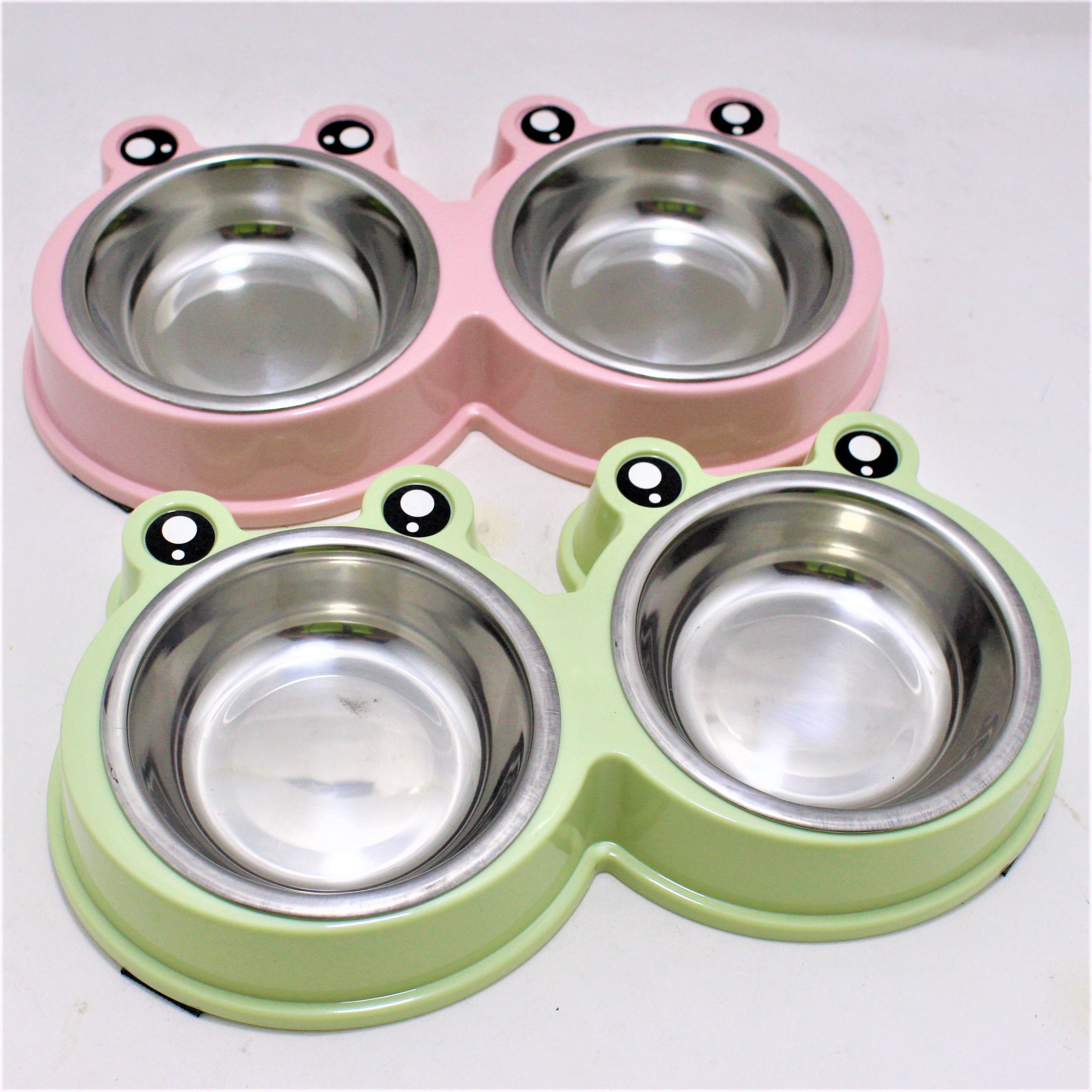 Miniatura 2 de Comedero rana doble para mascota pequeñ