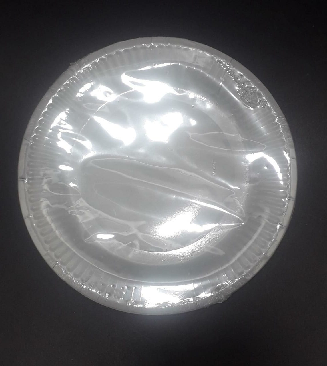 PLATO CARTON PLATEADO MATE 18CM