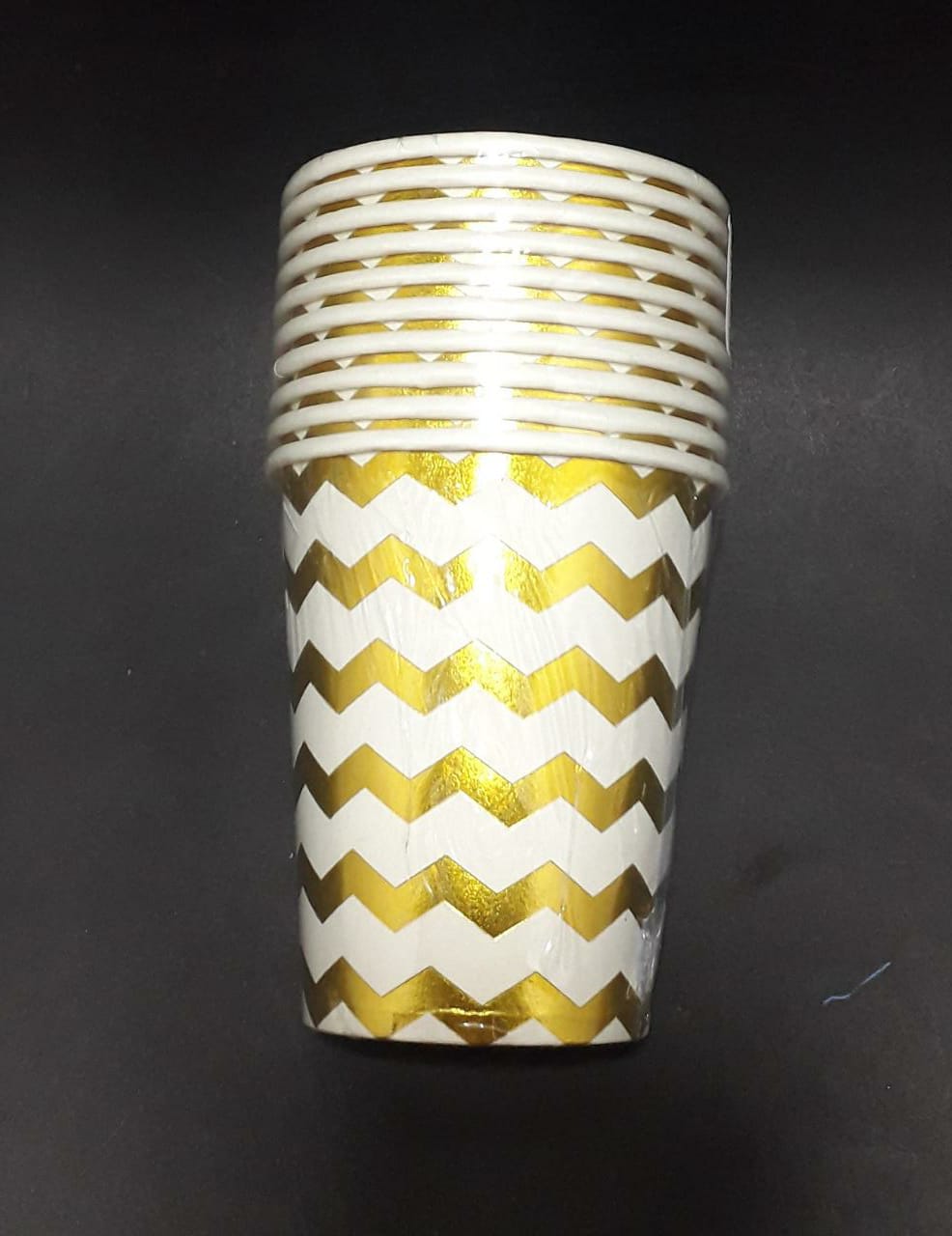 VASO DORADO BLANCO ZIPZA  x 10  7 ONZ