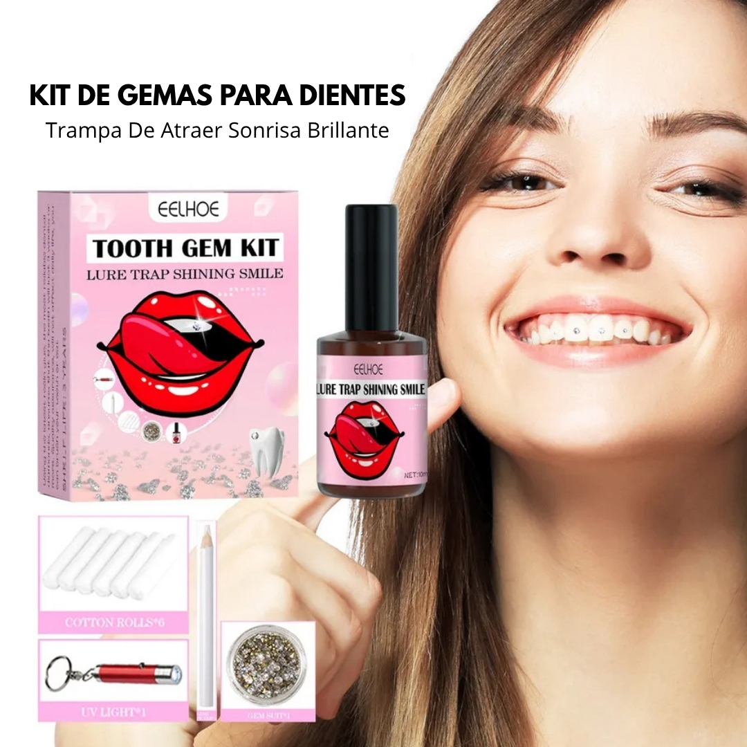 KIT DE CRISTALES DENTALES CON LÁMPARA UV