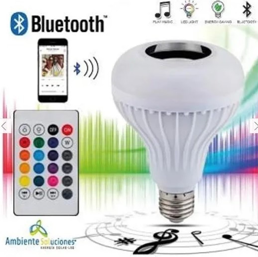 Bombillo Parlante Con Bluetooth Multicol