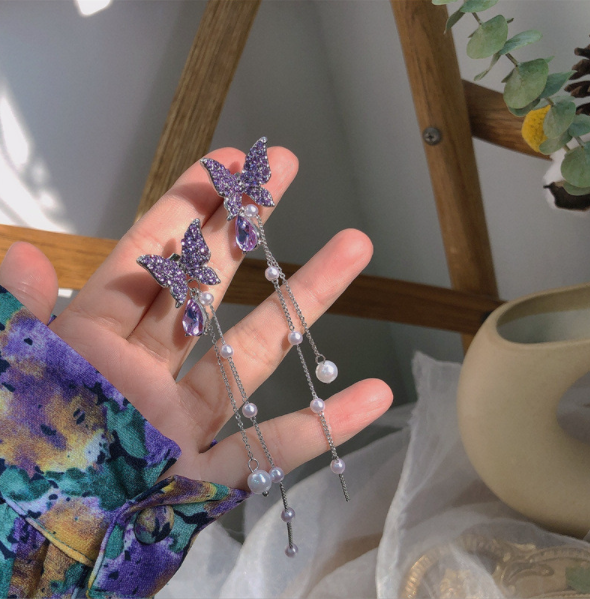 Miniatura 6 de Joyería de mariposa morada