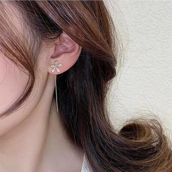 Miniatura 2 de Pendientes de flores de diamante