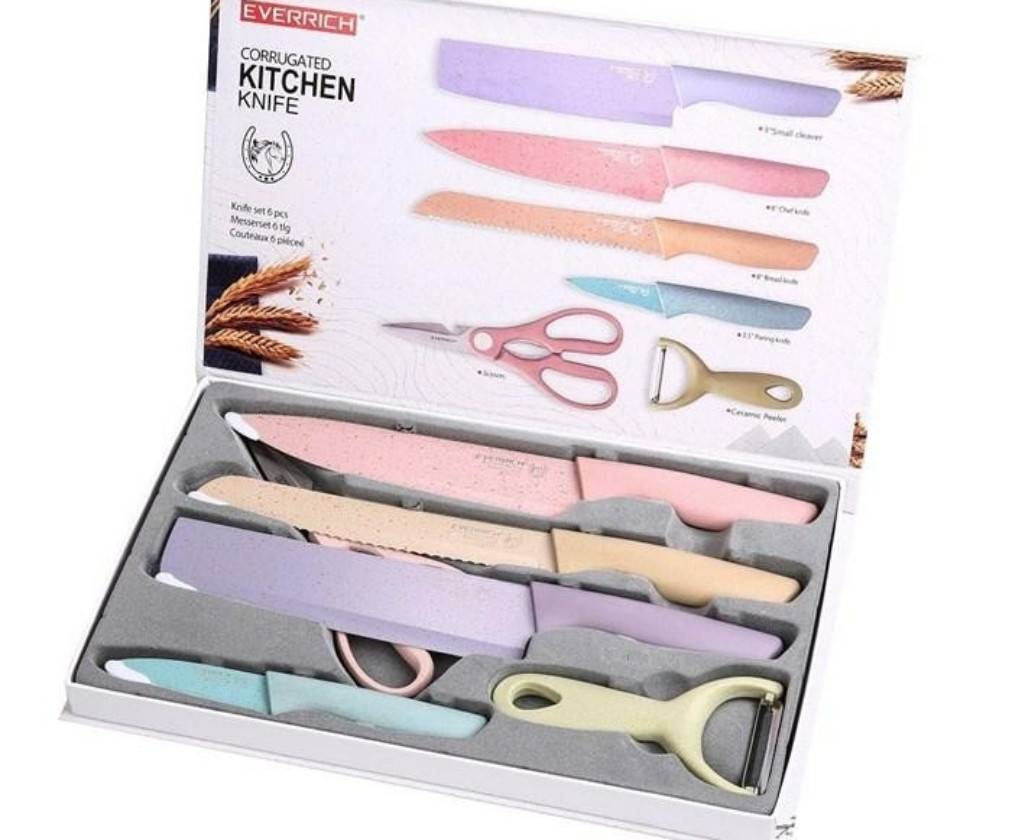 Set de cuchillos colores x 6