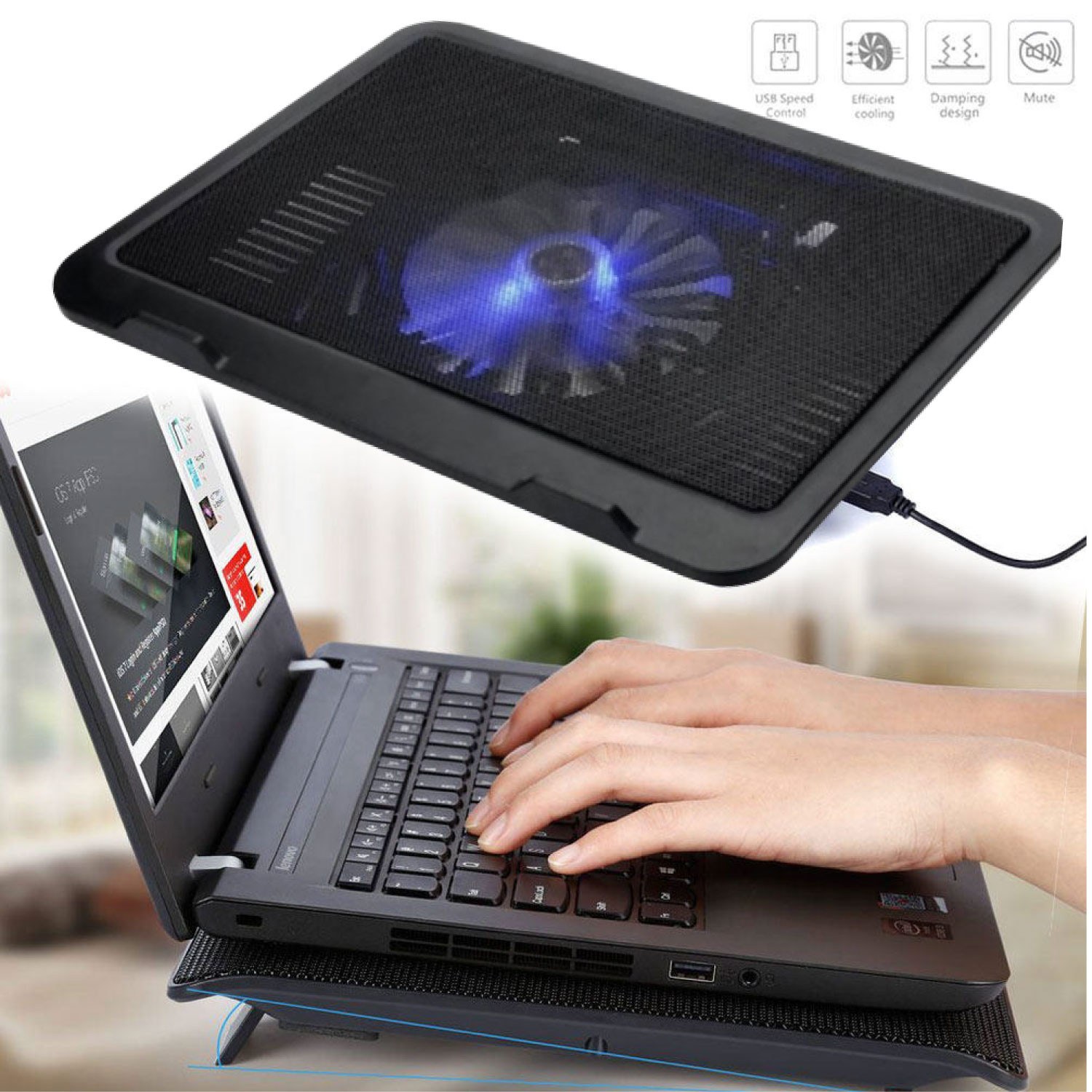 Miniatura 4 de Soporte base refrigerante para pc