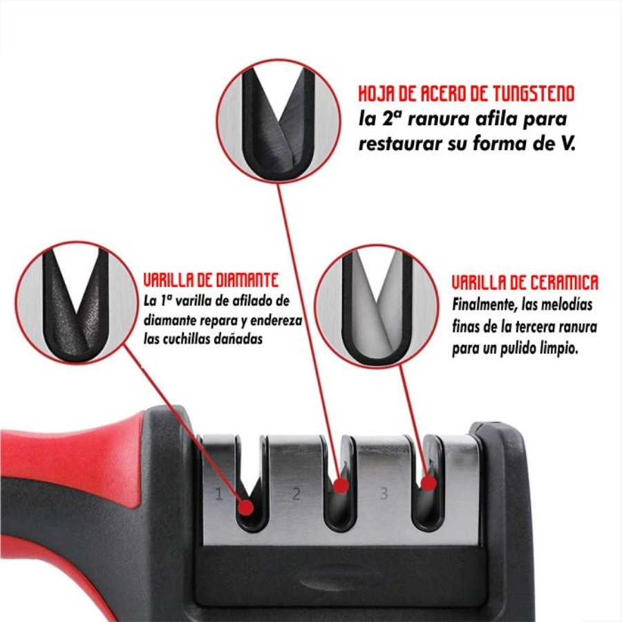 Miniatura 3 de Afilador de cuchillos ergonómico cocina