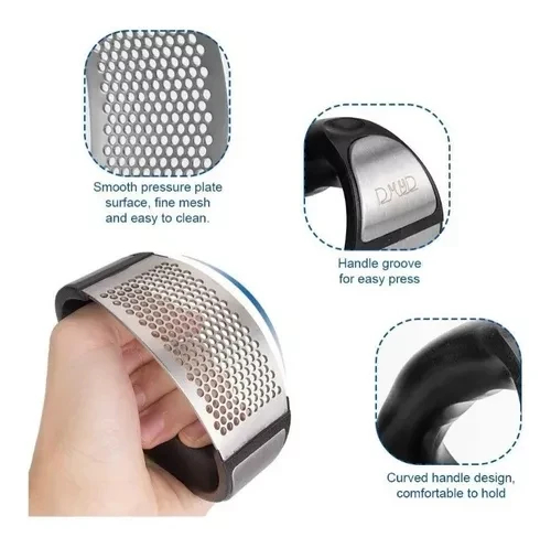 Miniatura 2 de Triturador Rayador Ajos Acero