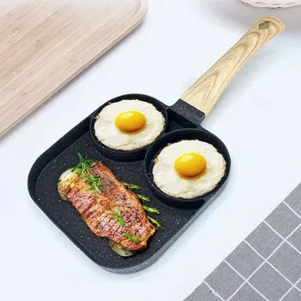 Vista 4 de Sartén Antiadherente 3 Puestos Multiusos