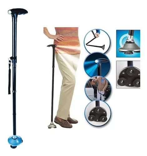 Bastón Plegable Con Luz Ortopédico