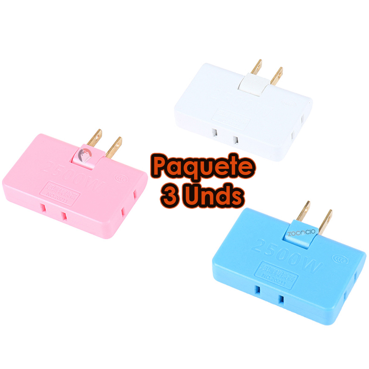 Miniatura 8 de Paquete 3 Adaptadores Multitoma Converti