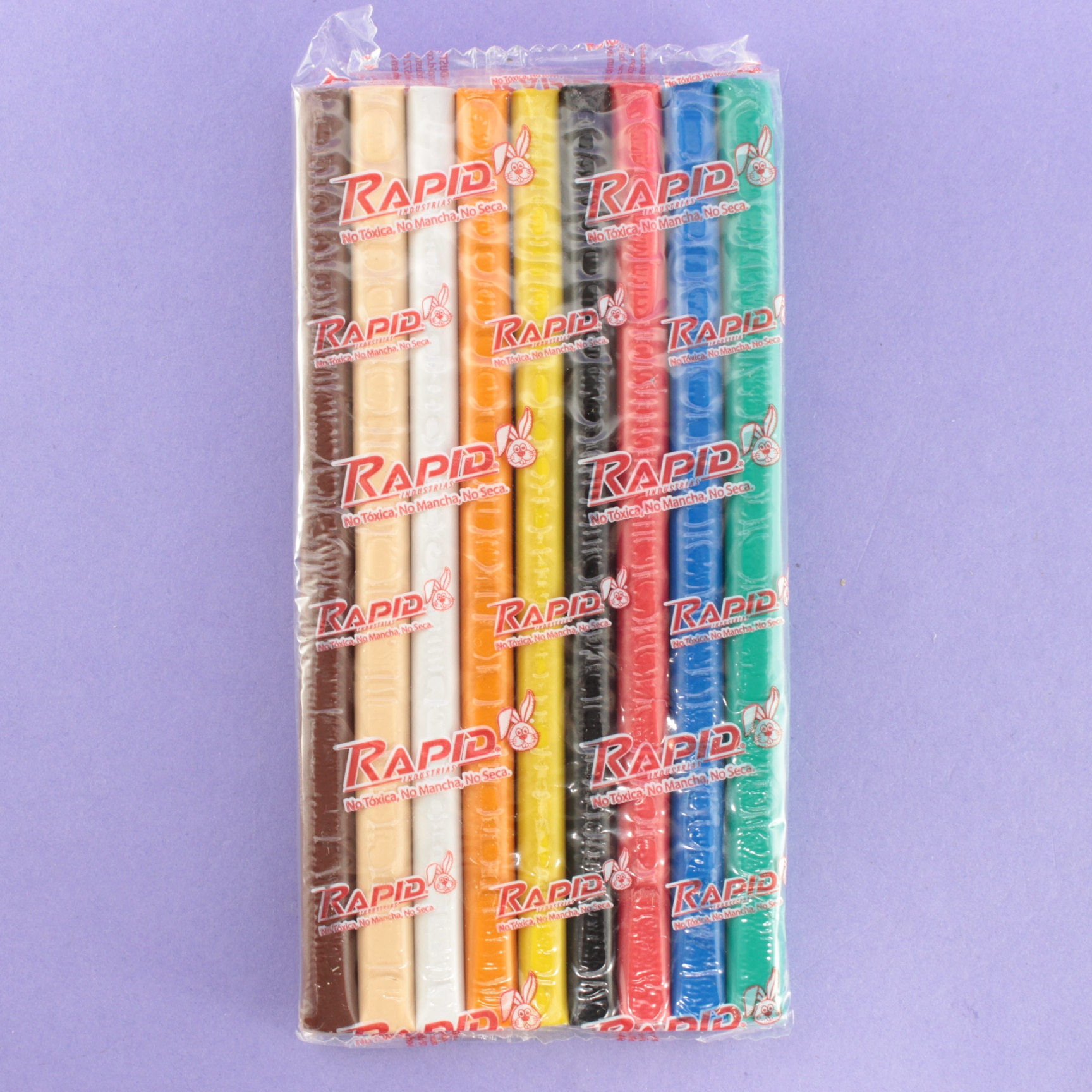 PLASTILINA RAPID x 9 COLORES LARGA