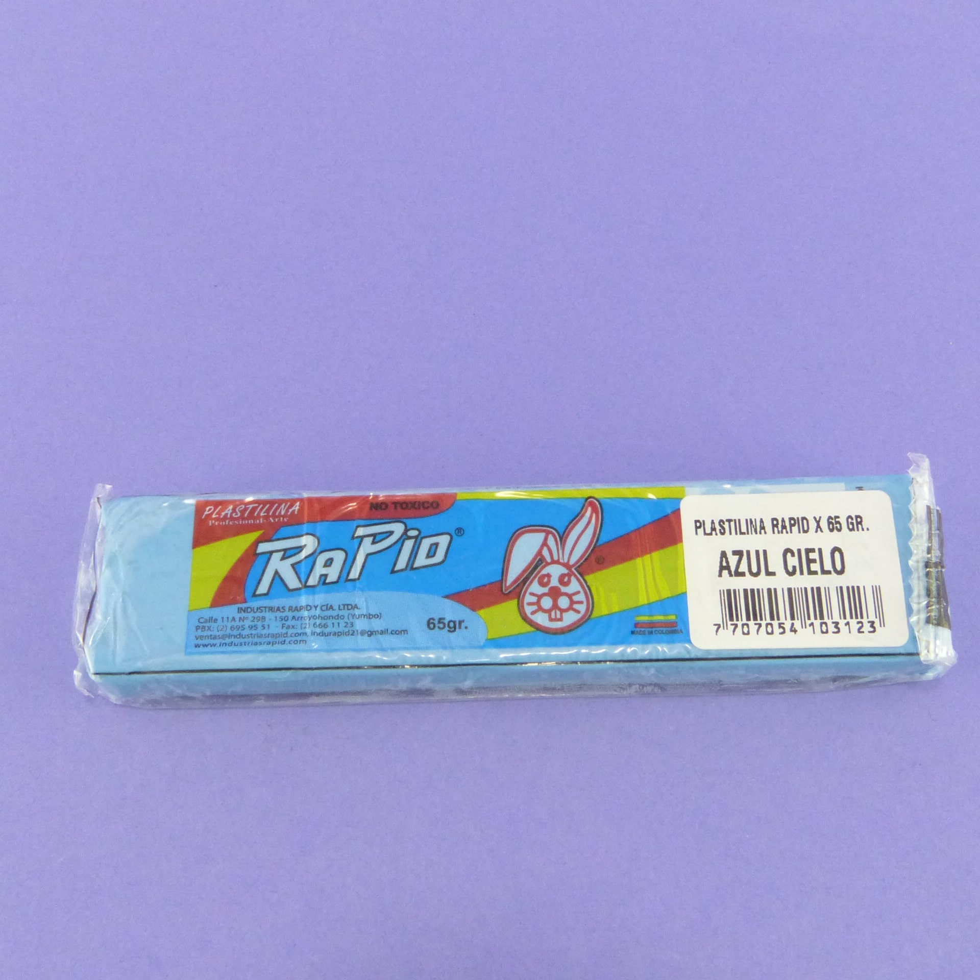 PLASTILINA RAPID 65 GR AZUL CIELO