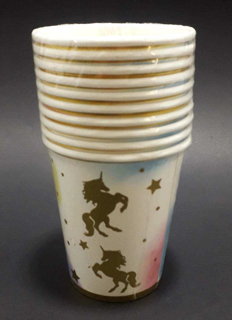 VASO FIESTA UNICORNIO MANCHAS MULTICOLO