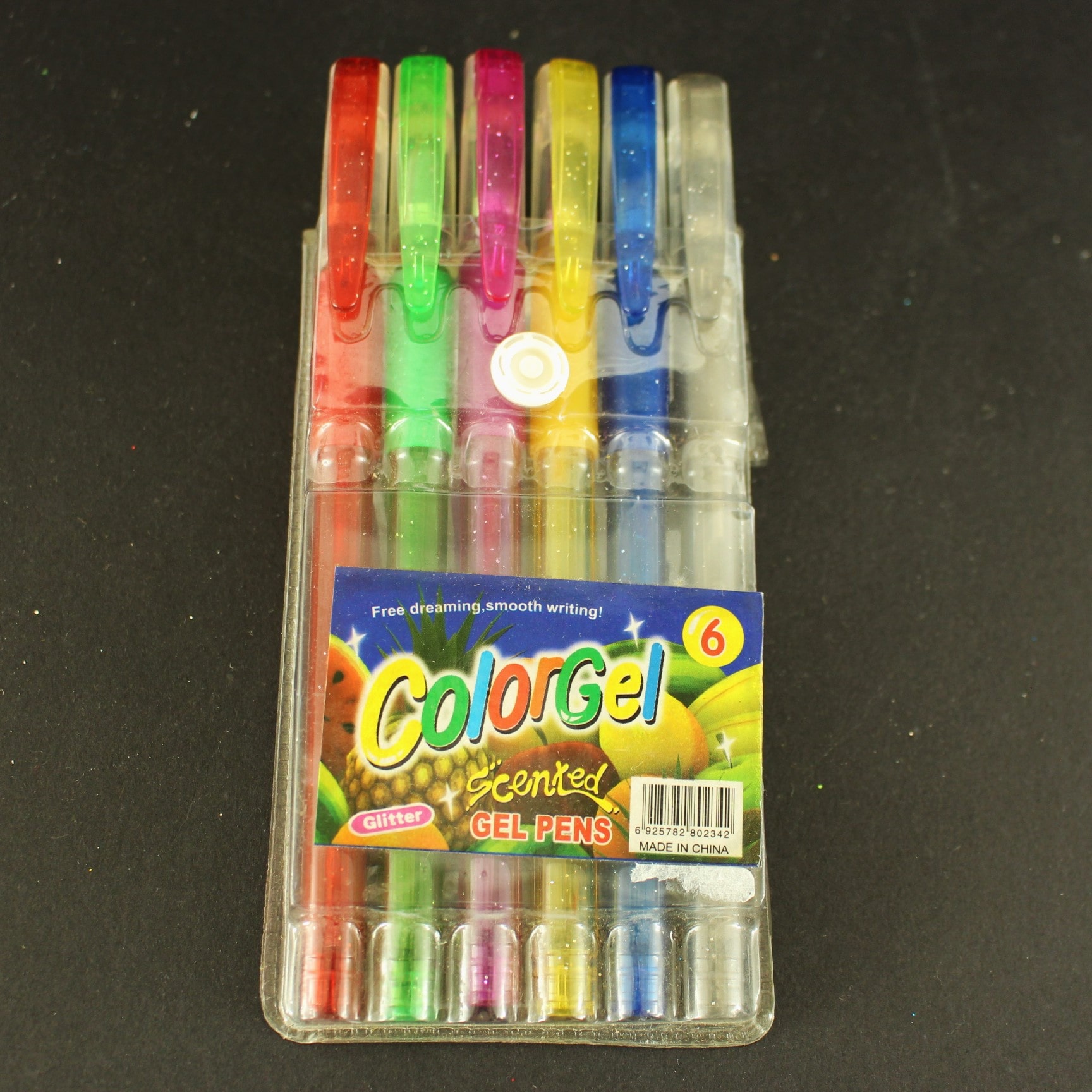 Lapicero escarchado en gel colores x6