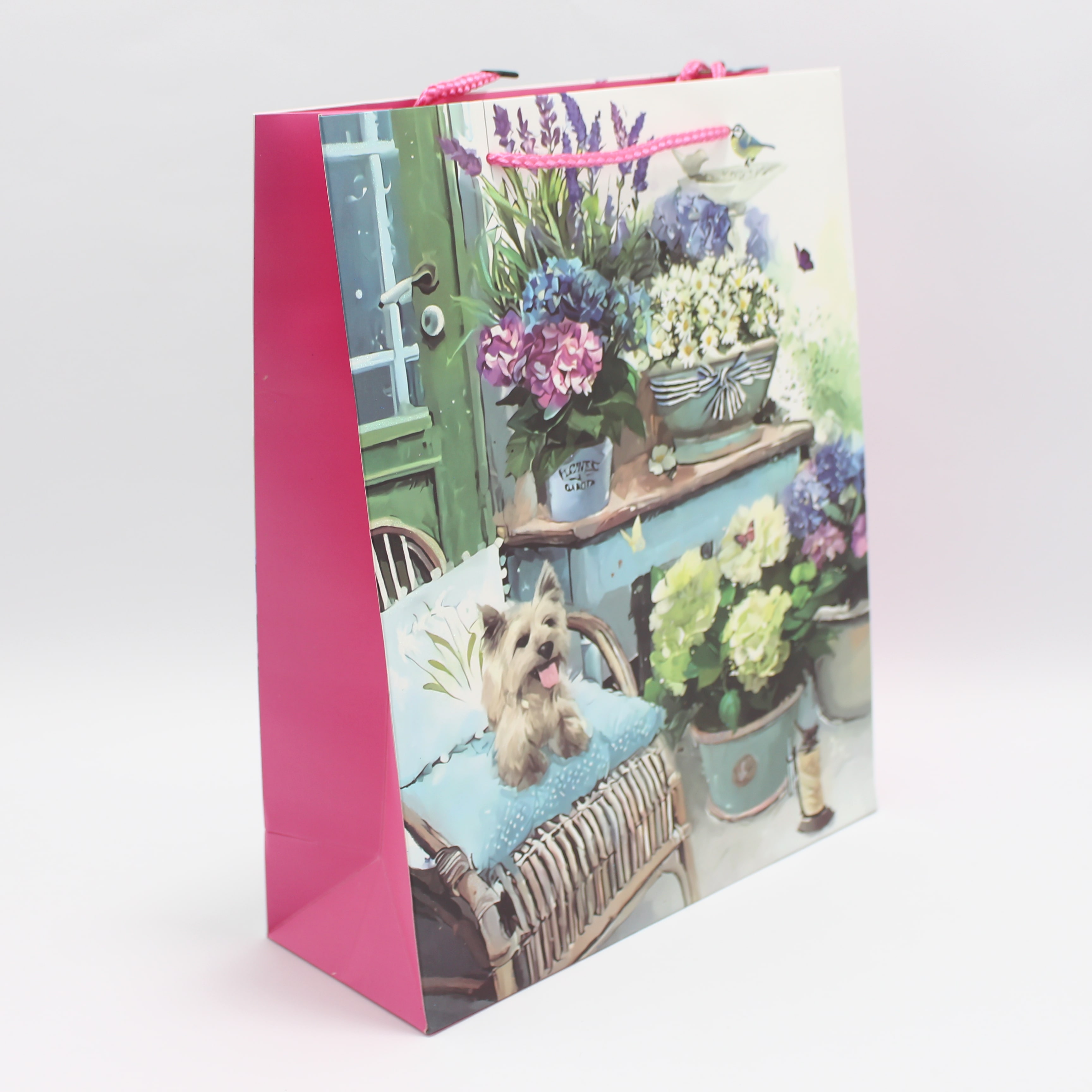 Miniatura 2 de Bolsa de regalo flores con escarcha