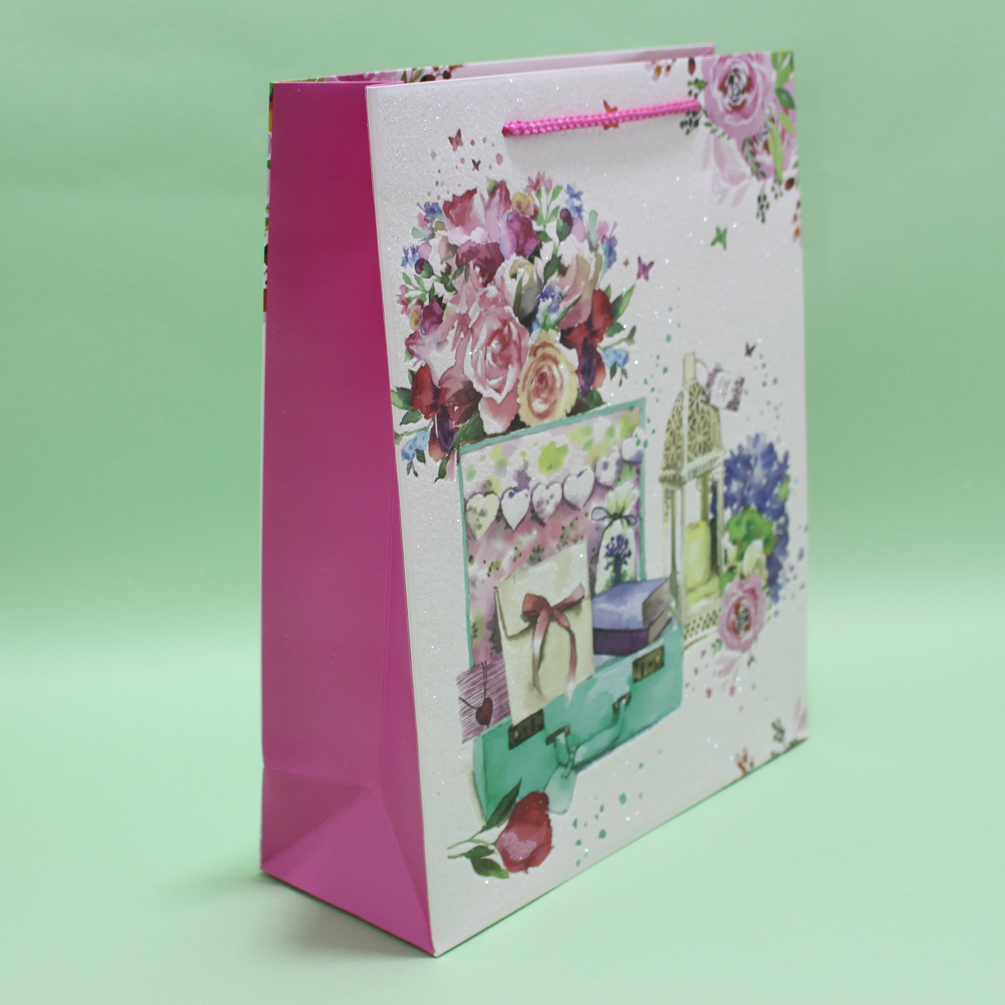 Miniatura 5 de Bolsa para regalo mediana rombos colore