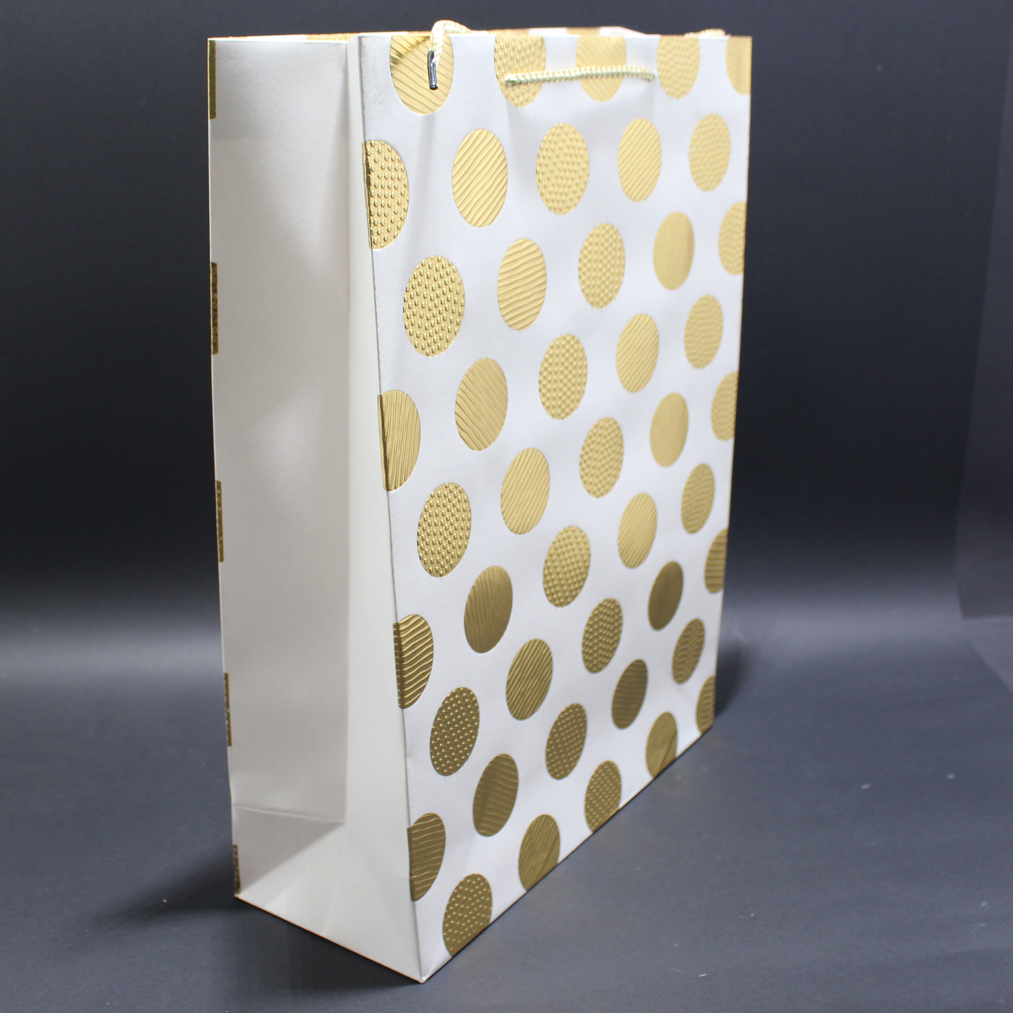Miniatura 4 de Bolsa de regalo grande puntos metalizad