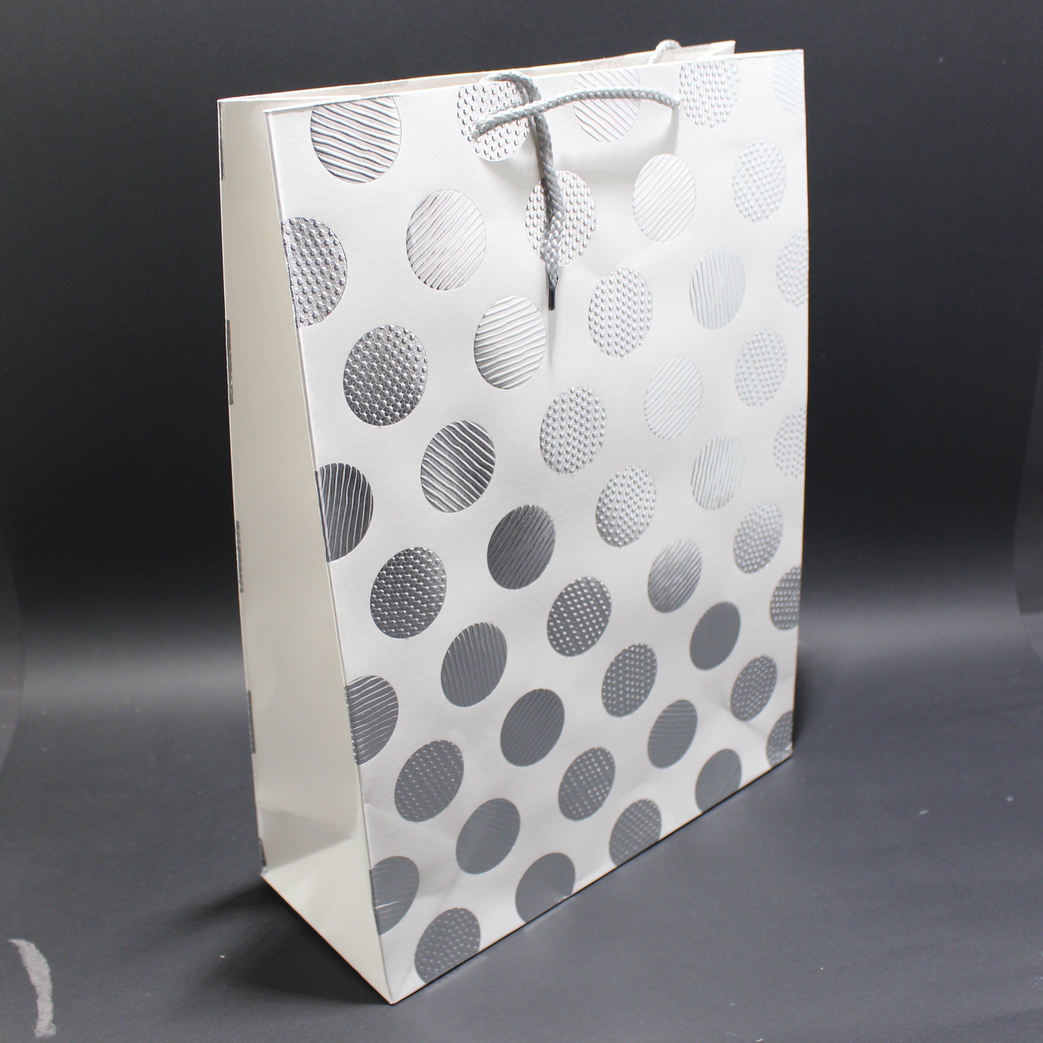 Miniatura 3 de Bolsa de regalo grande puntos metalizad