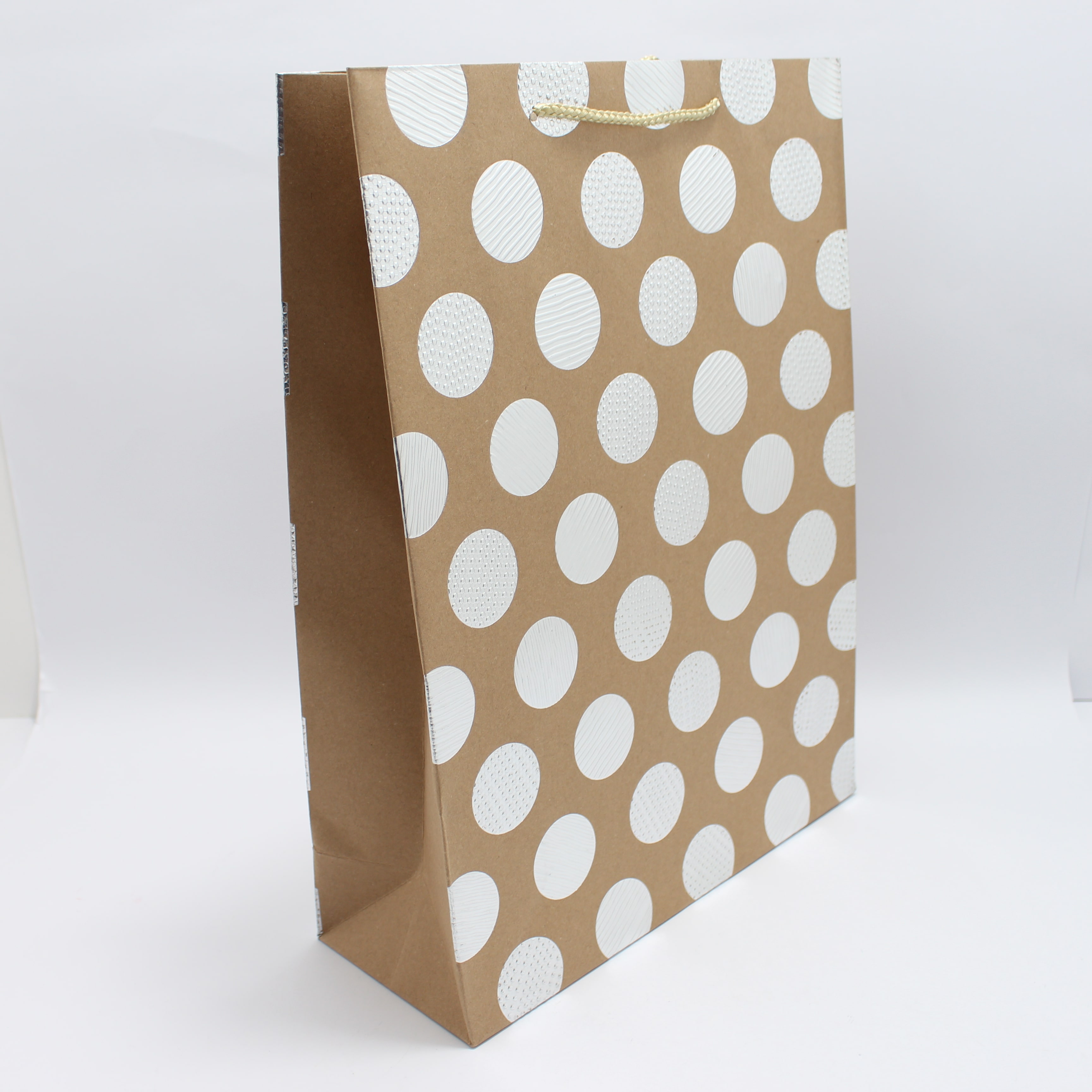 Bolsa de regalo grande puntos metalizad