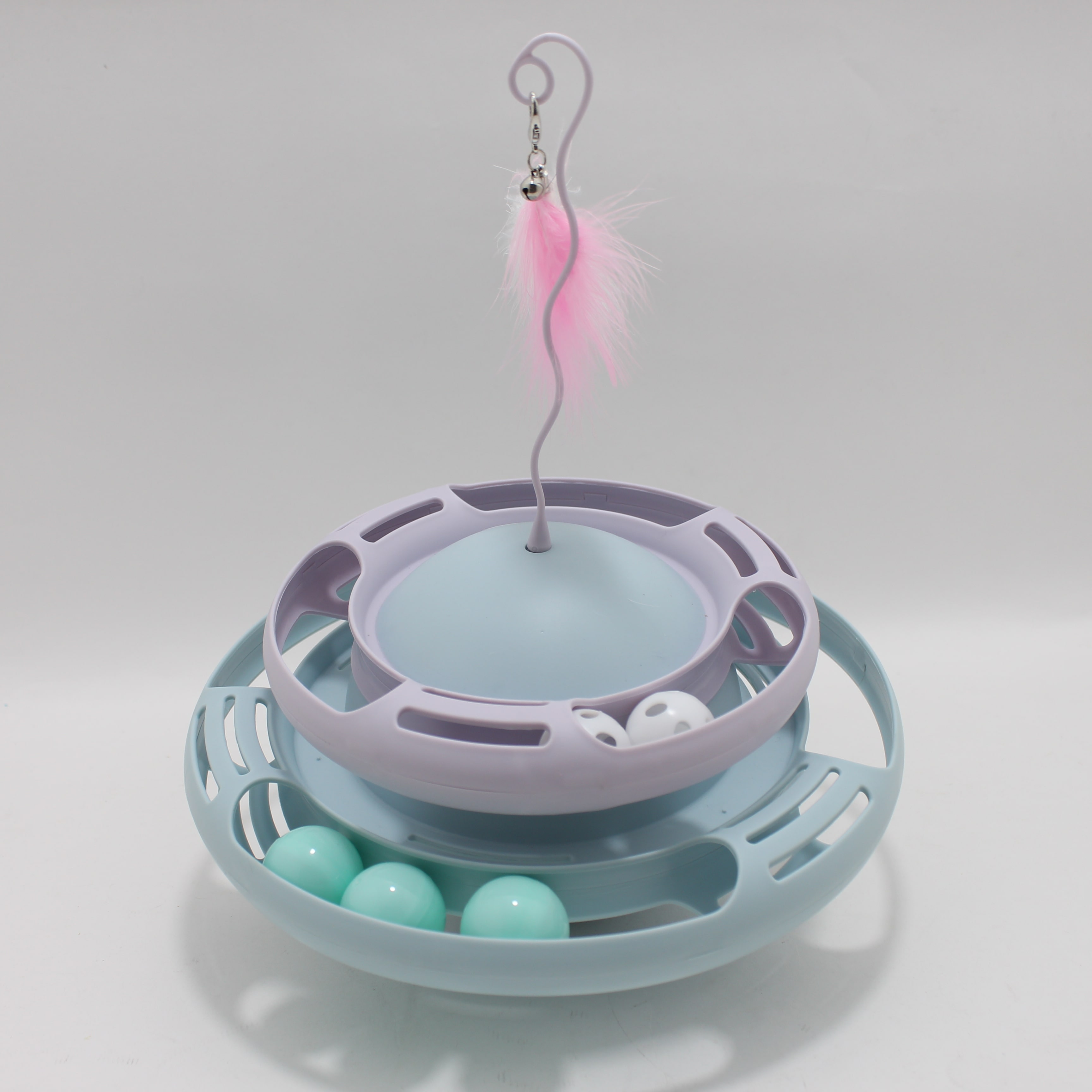 Juego entrenador para gatos ovalado