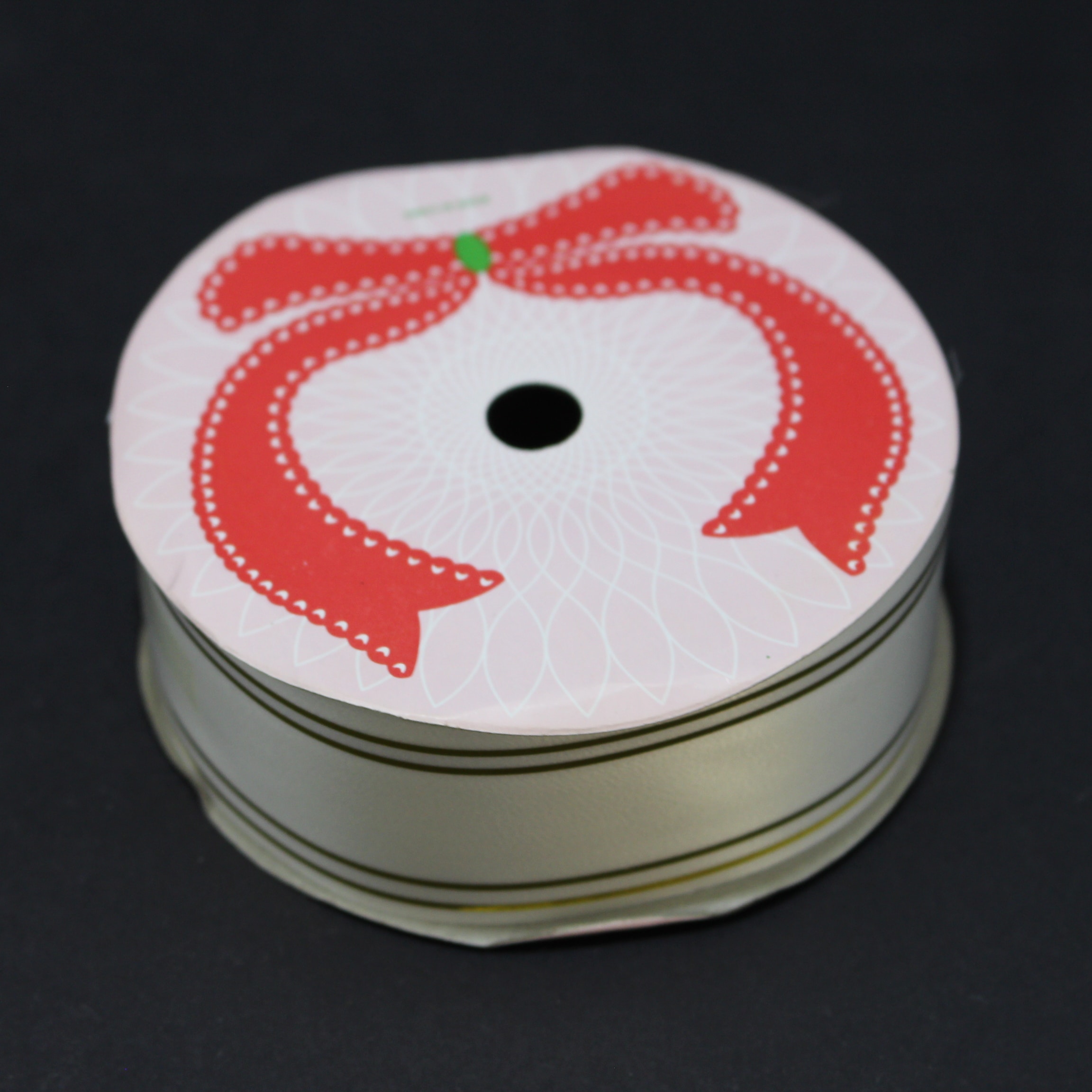 Cinta papel Blanca con bordes dorados