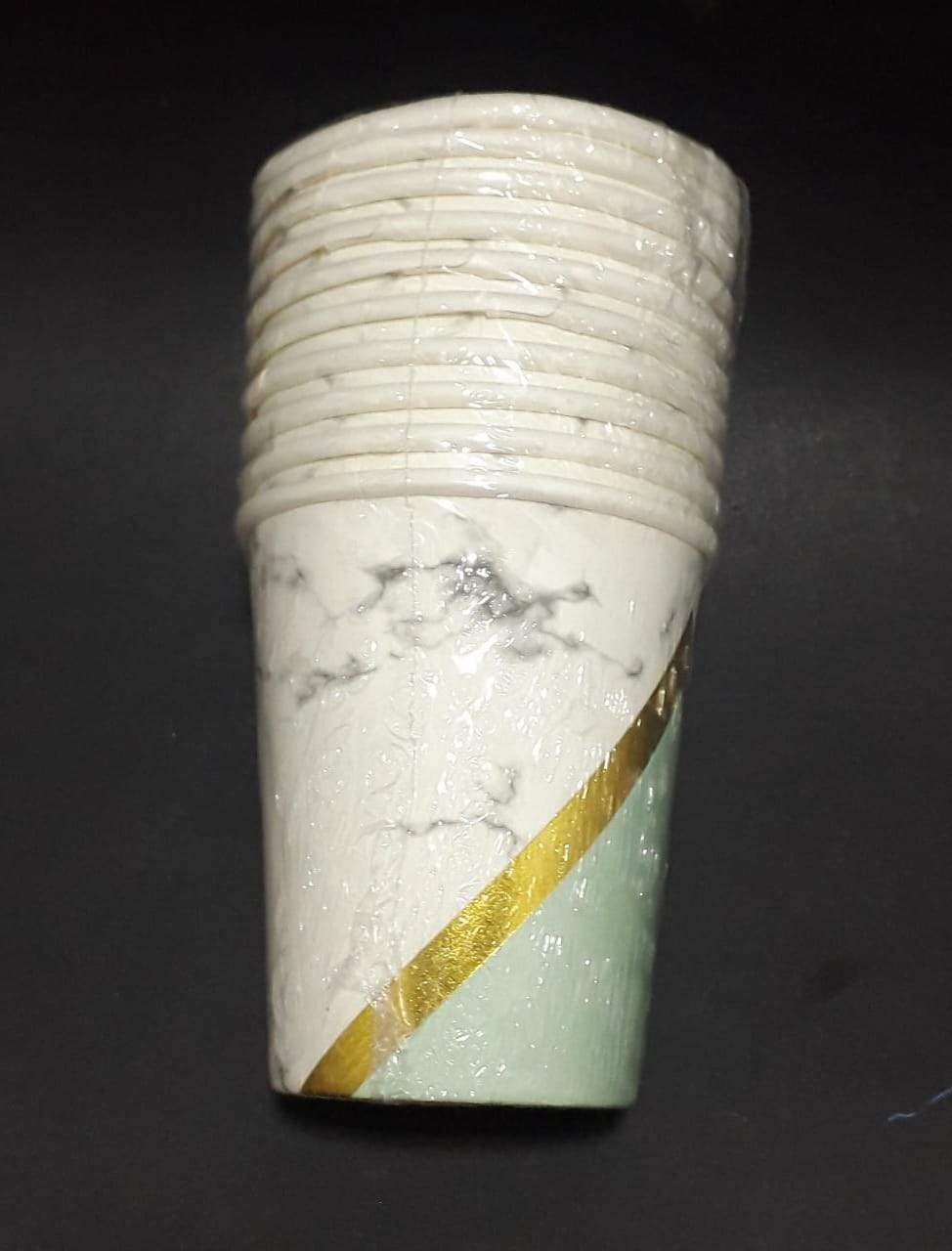 VASO  X 10   VERDE MANZANA BLANCO  HUMO