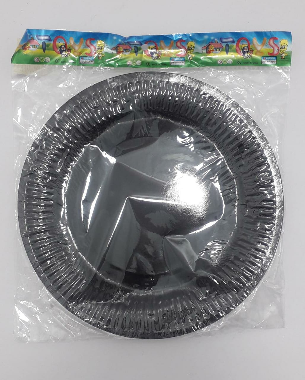 PLATO CARTON NEGRO  BOLSA 23CM