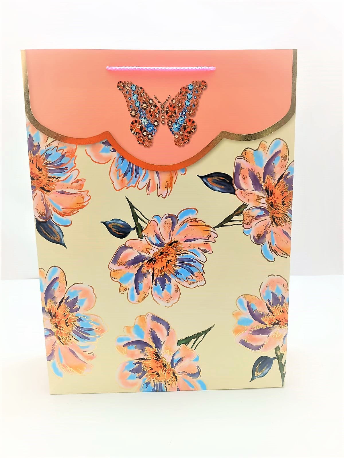 Miniatura 2 de BOLSA REGALO TALLA L FLORES DECORATIVAS