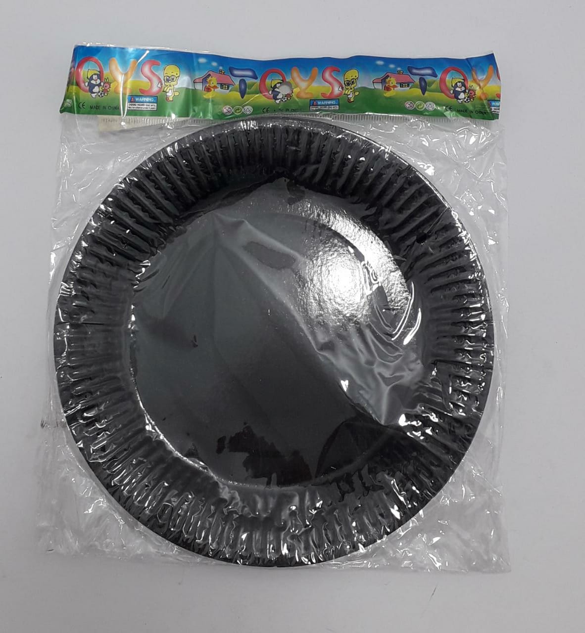 PLATO NEGRO CARTON 18CM