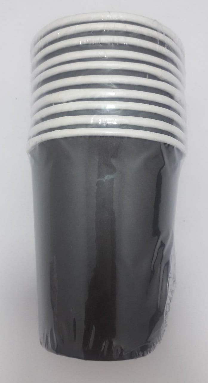 Vasos negro x 10 und