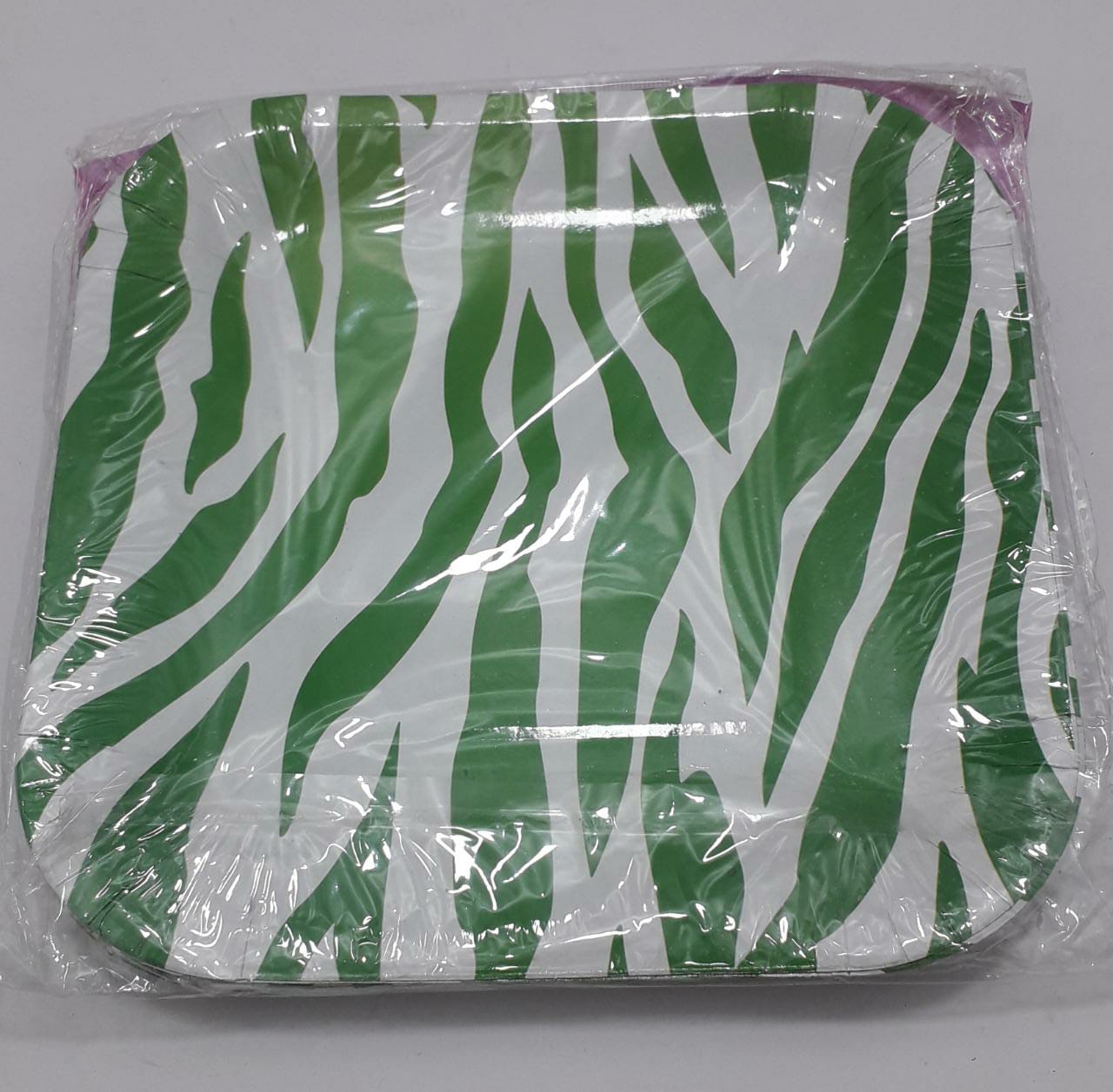 PLATO CUADRADO  VERDE OSCURO ANIMAL PRI