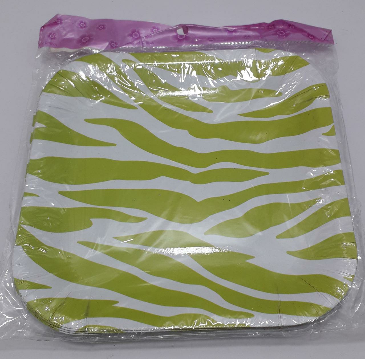 PLATO CUADRADO  VERDE CLARO ANIMAL PRIN