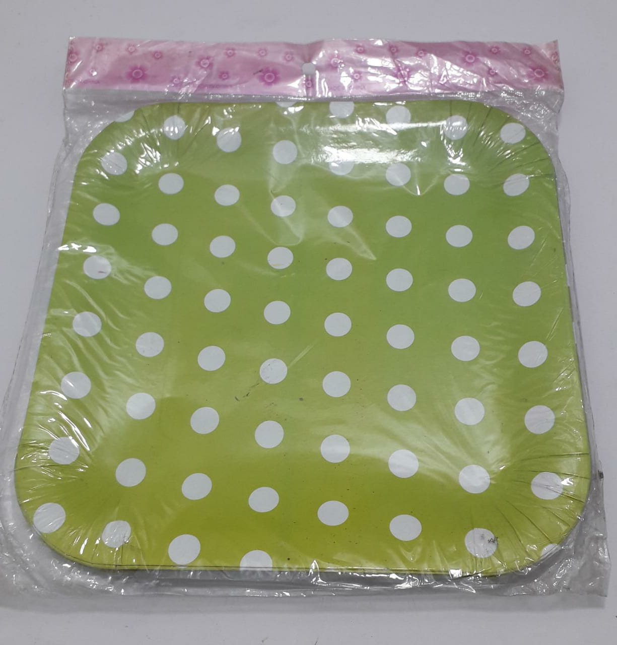 PLATO CUADRADO VENDE CLARO PUNTOS 23 CM