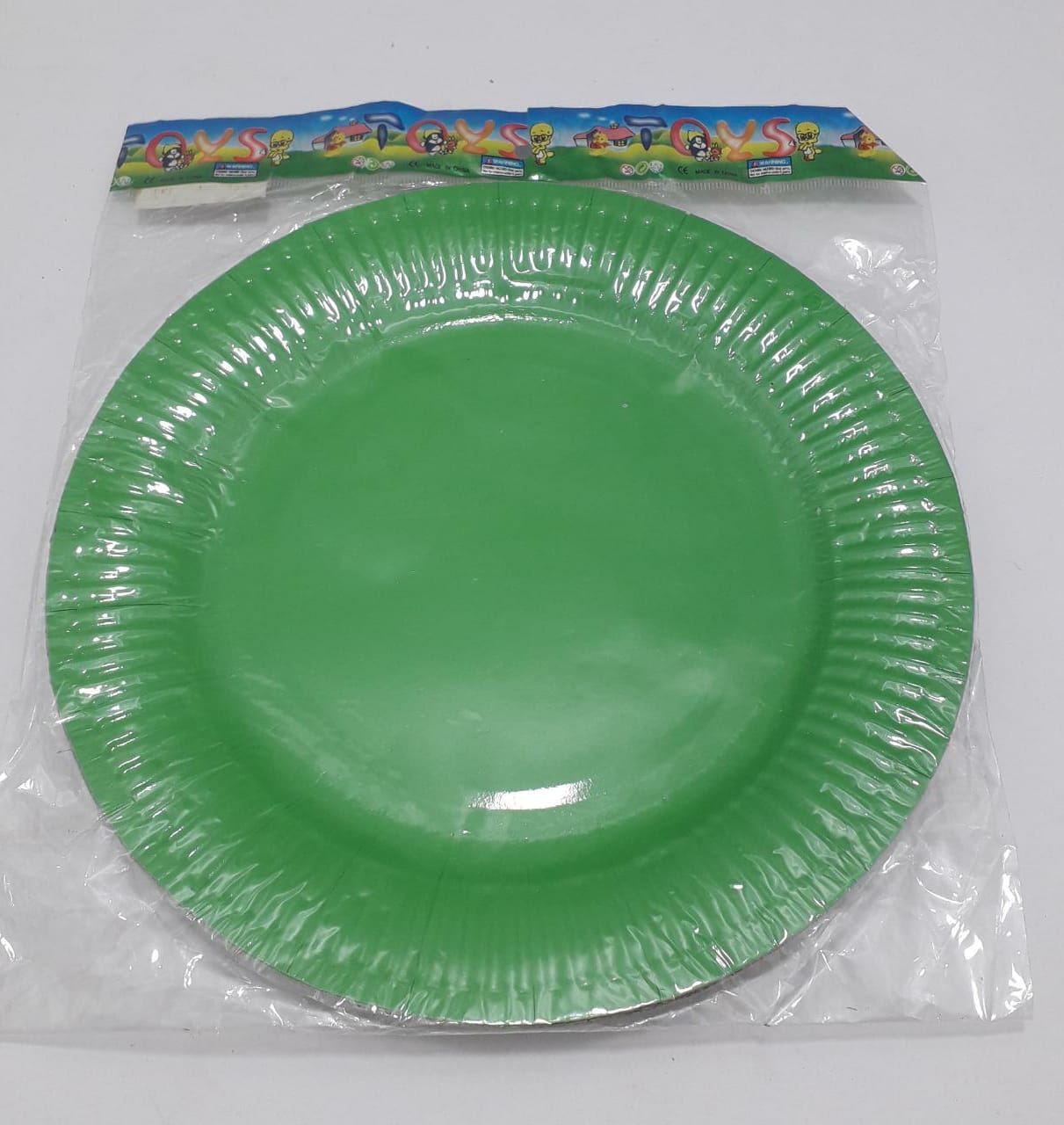 PLATO VERDE OSCURO CARTON 23CM